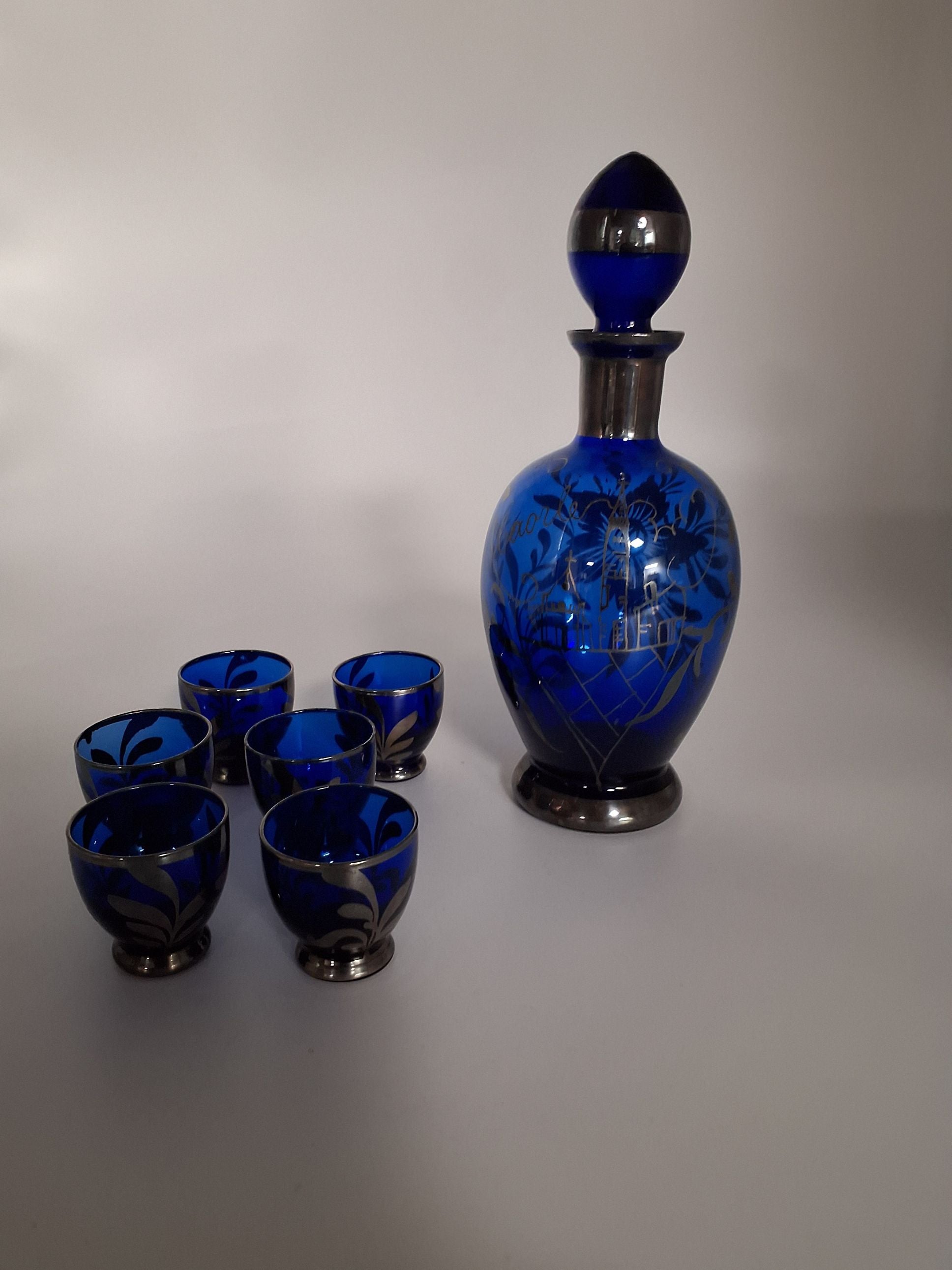 Murano karaffel blå