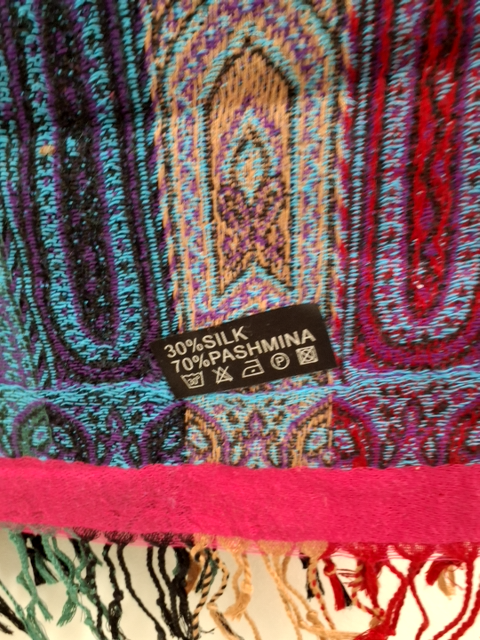 Silke/pashmina tørklæde