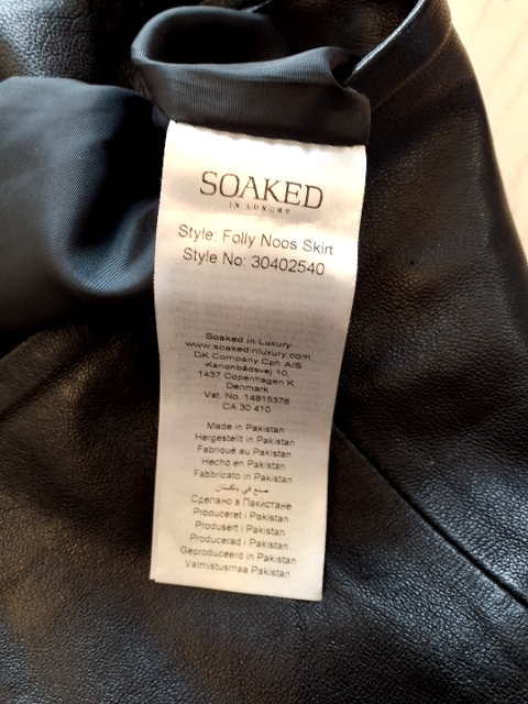 Soaked in Luxury Nederdel (skind)