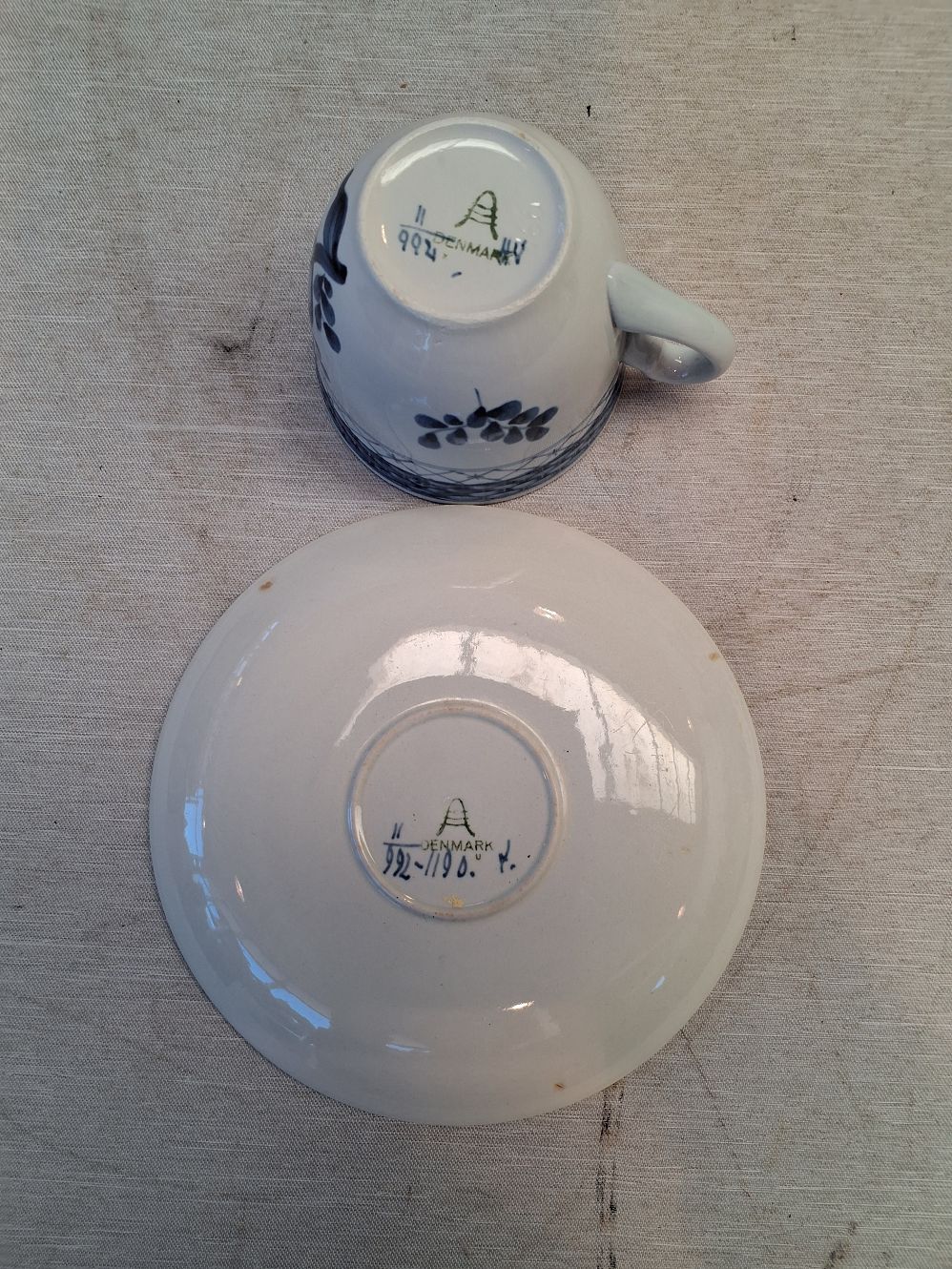 Aluminia Kaffekop og Underkop Tranquebar