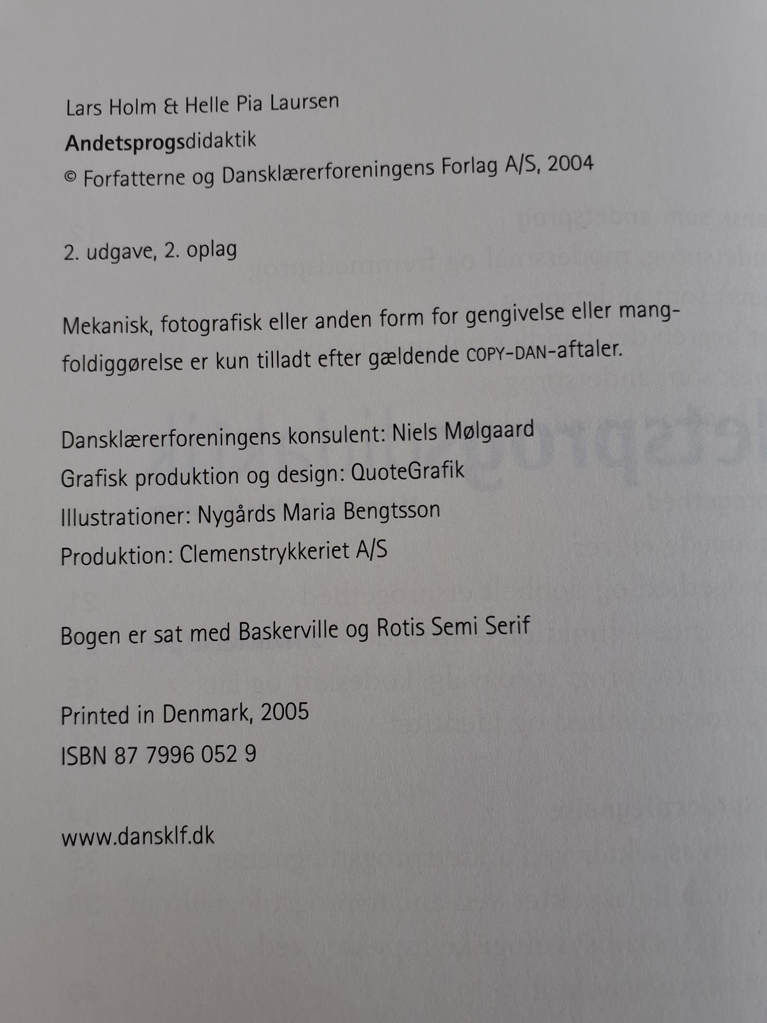 Andetsprogsdidaktik, Holm Laursen