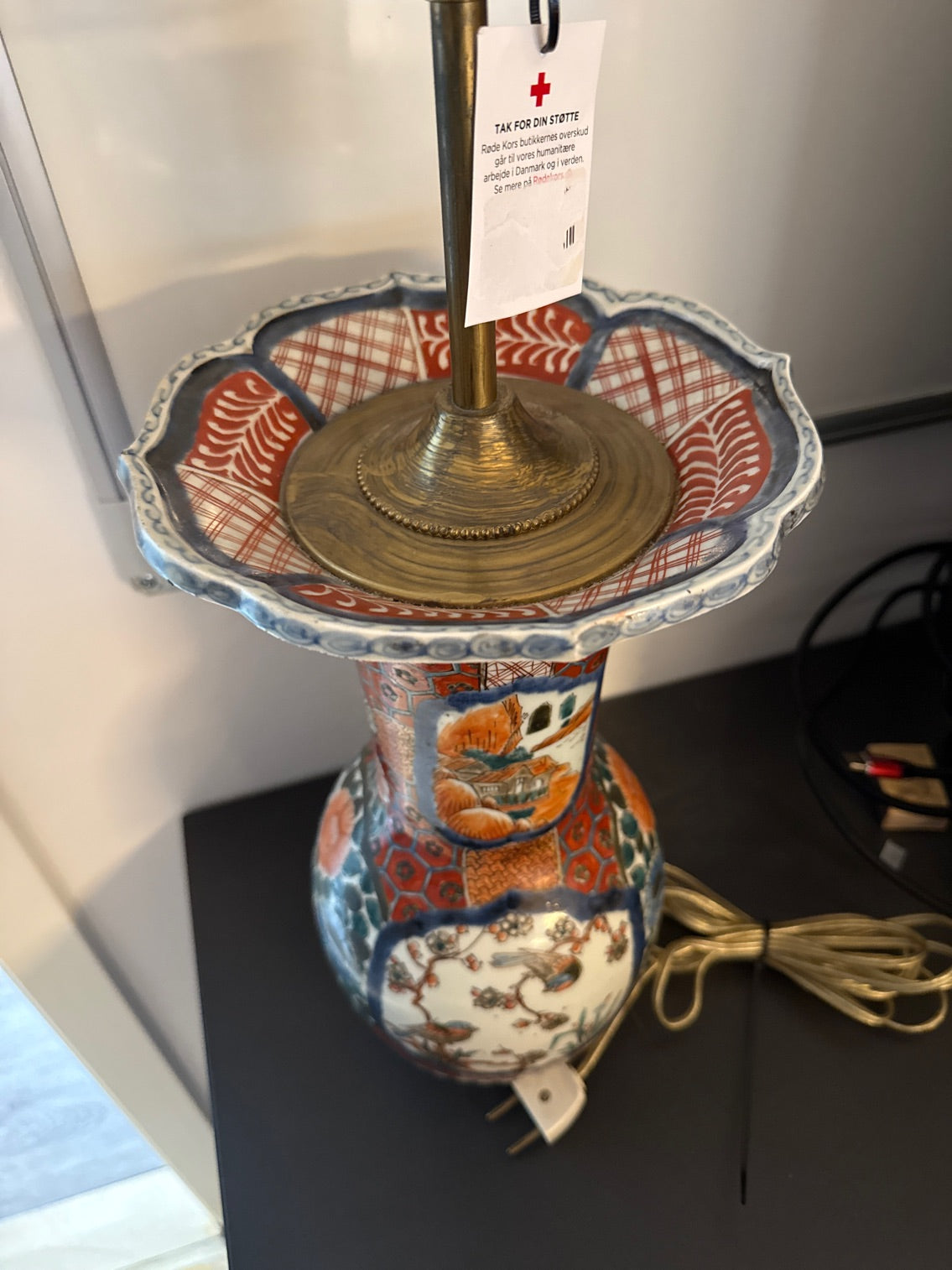 Imari bordlampe fra 1830'erne