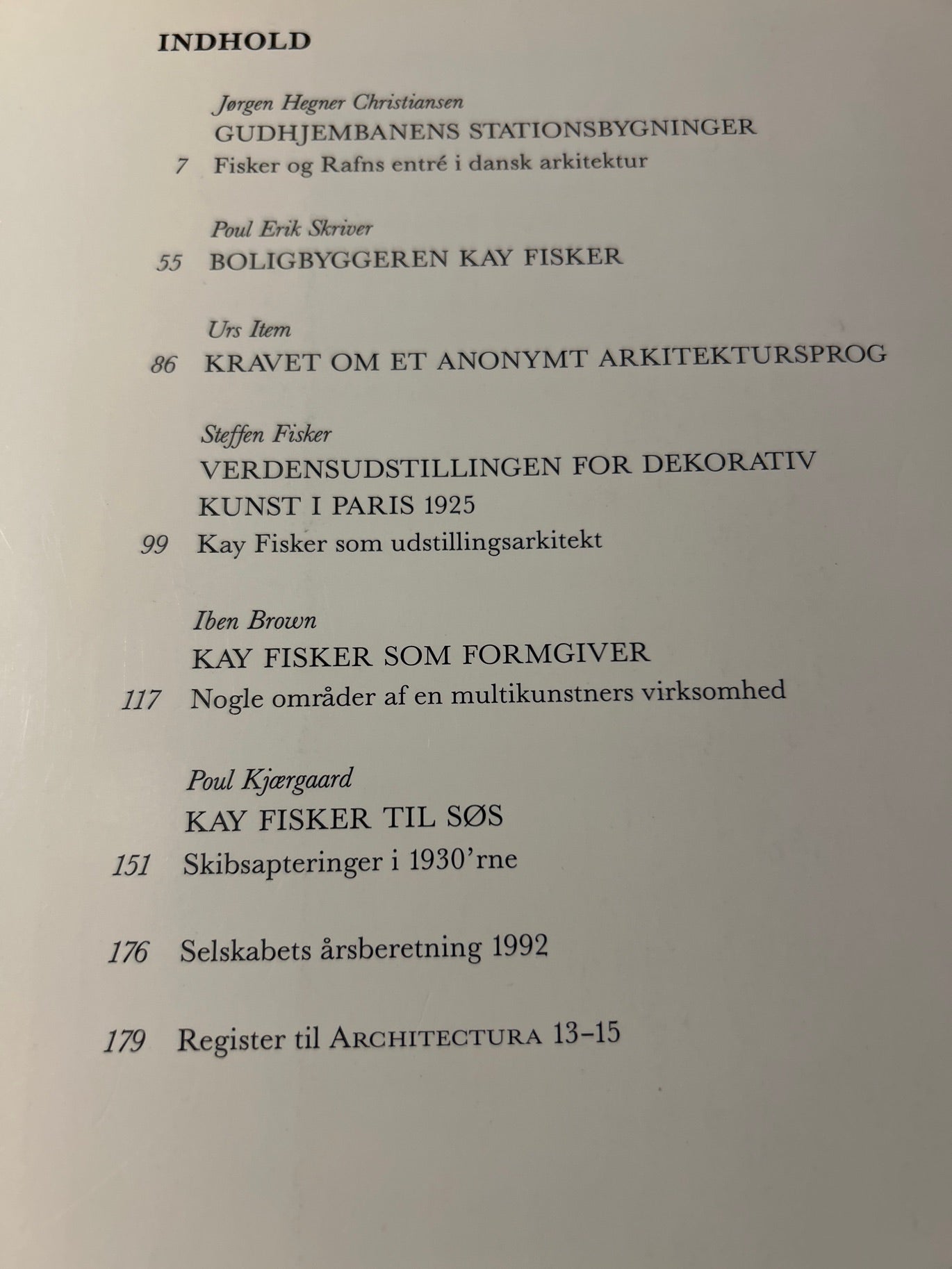Kay Fisker arkitekturhistorisk årsskrift nr 15