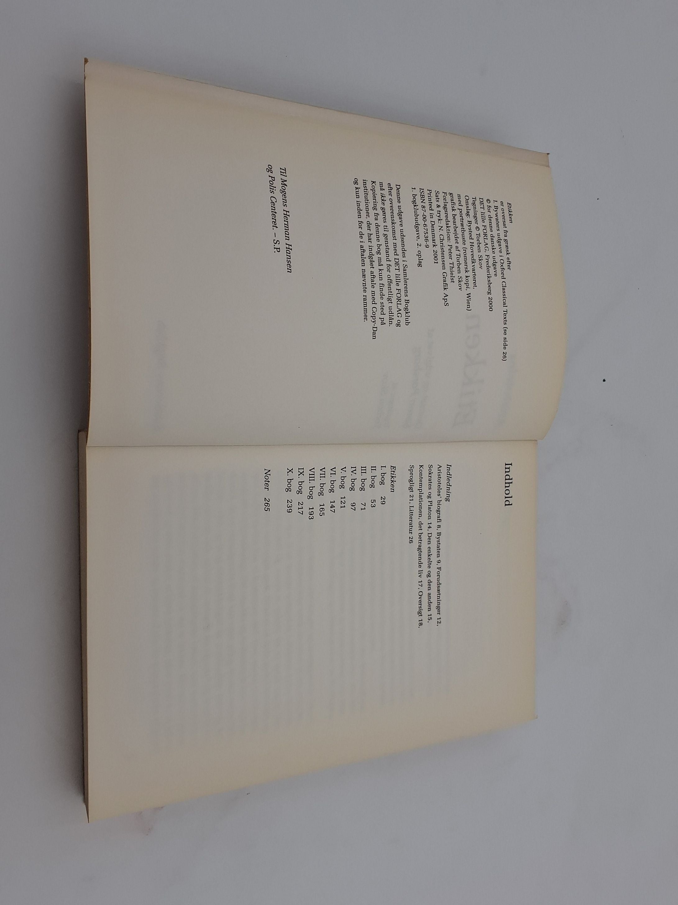 Aristoteles: Etikken", oversat og udgivet af Søren Porsborg, tegni ger af Torben Skov, Samlerens Bogklub, Danmark, 2001.