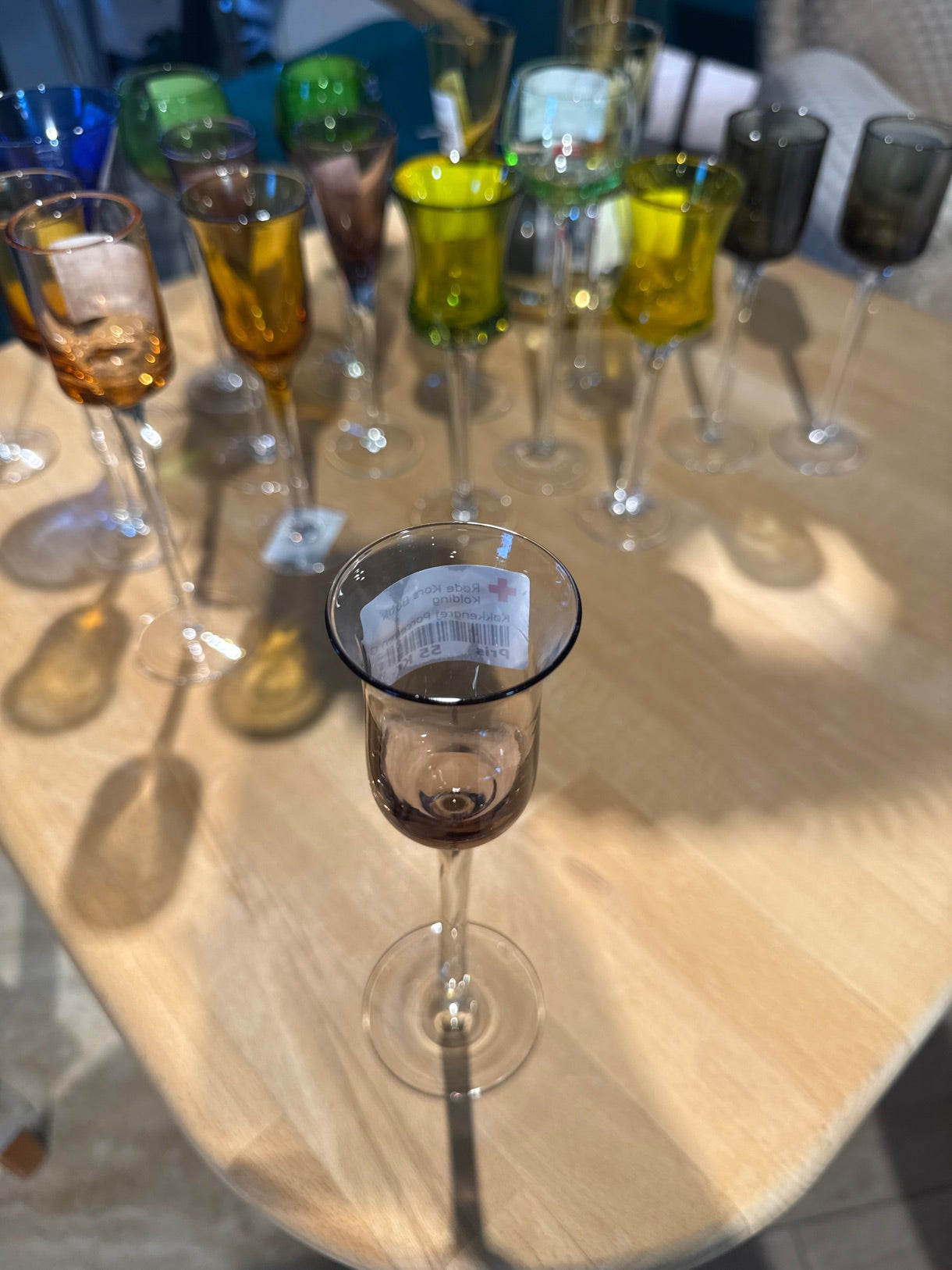Snapseglas lys lilla "Lyngaard"