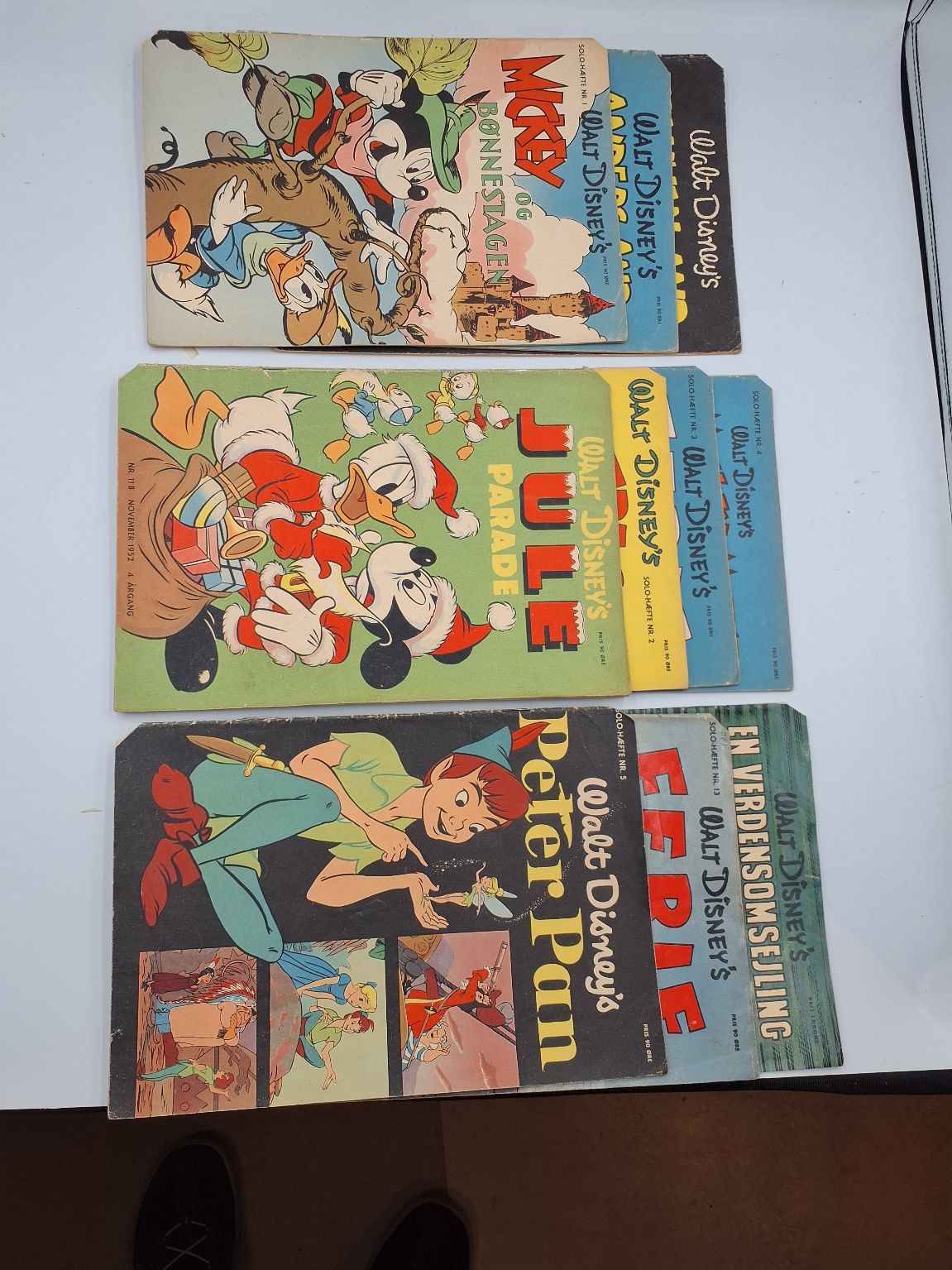 Disney solohæfter nr1 + ialt 9 stk 1949-52