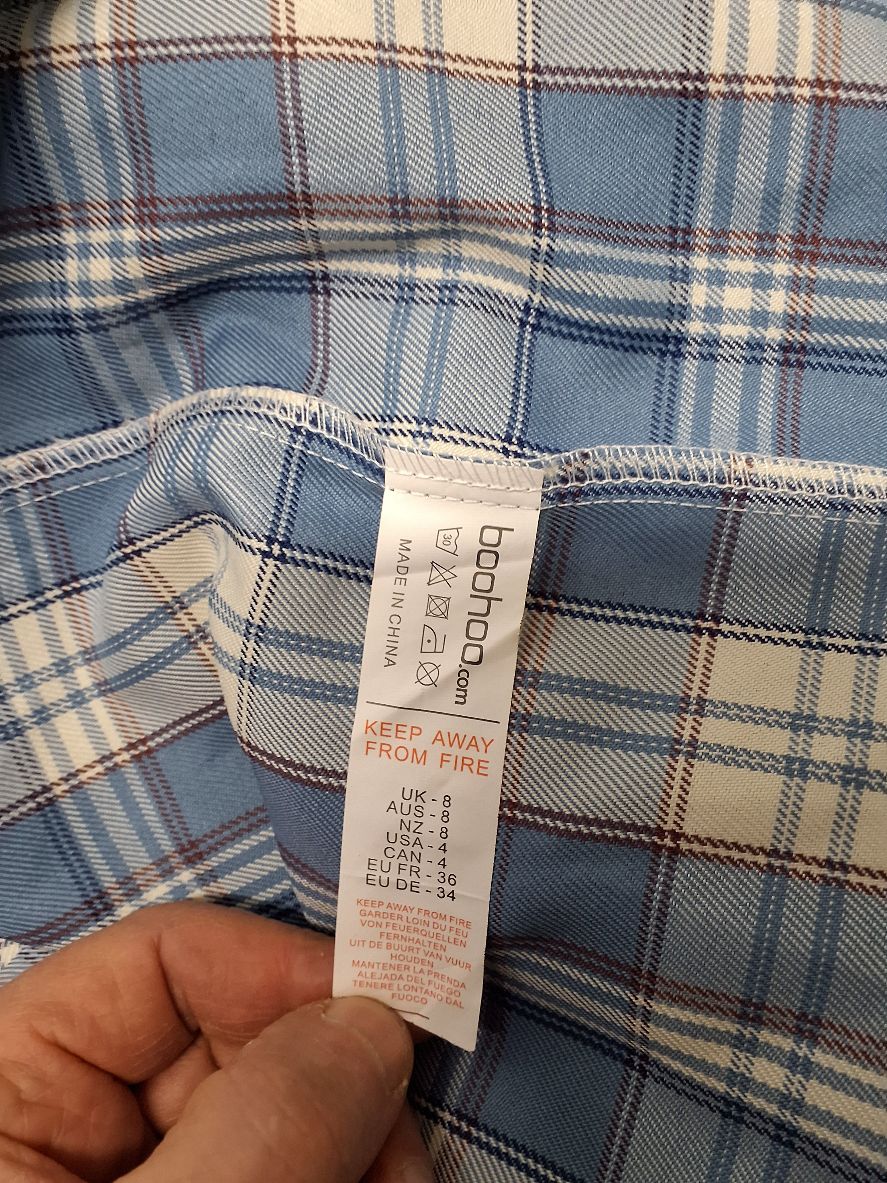 Boohoo blå tern kjole