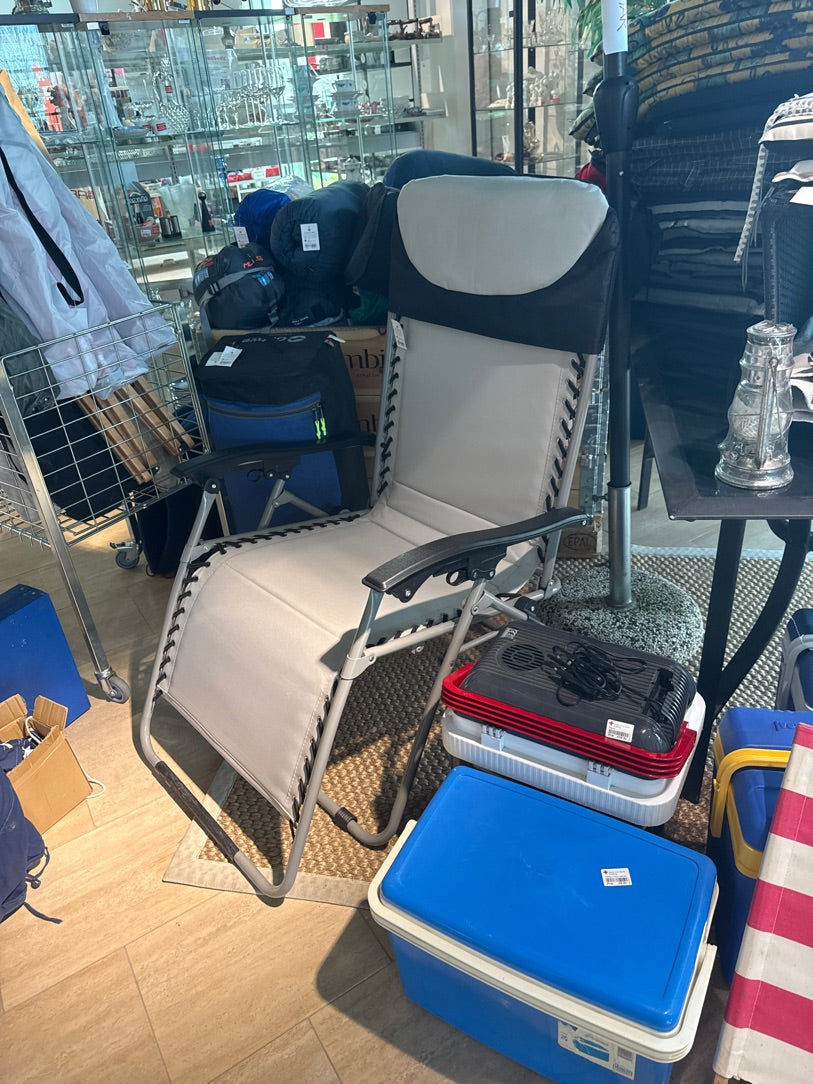 Campingstol grå og sort