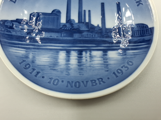 Royal Copenhagen Platte Dansk Andels Cementfrabrik 25 år