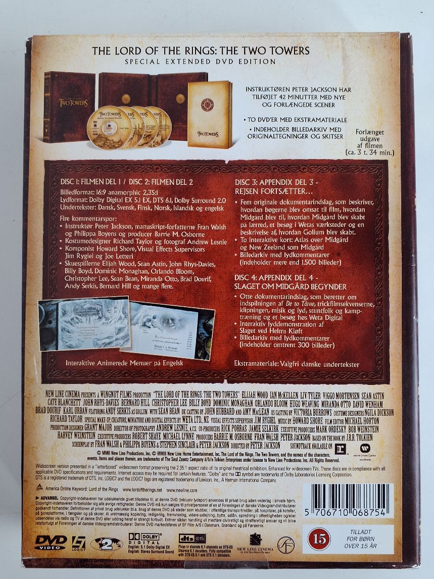 Dvd Ringenes Herre: Two Towers ext