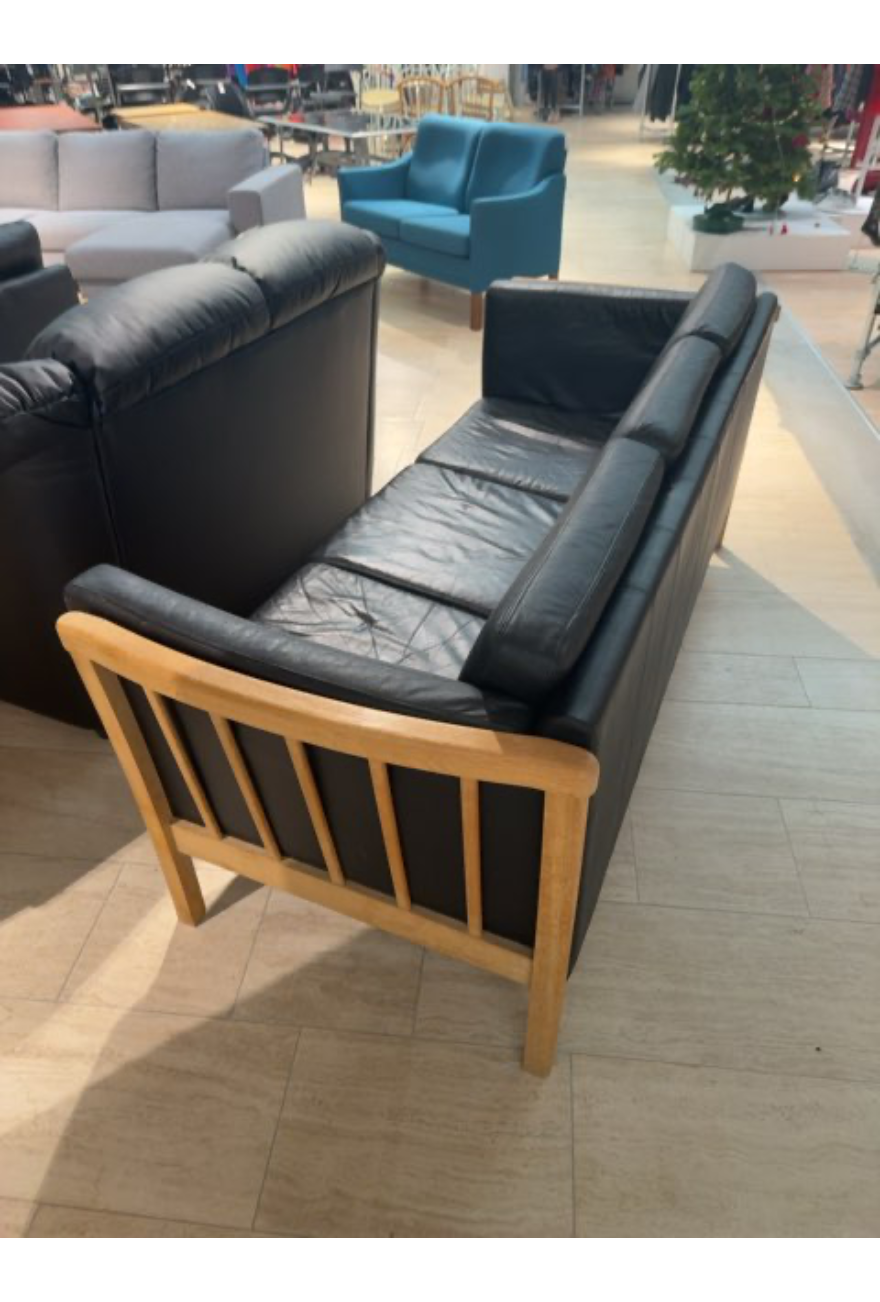 Sort sofa 3 Pers.