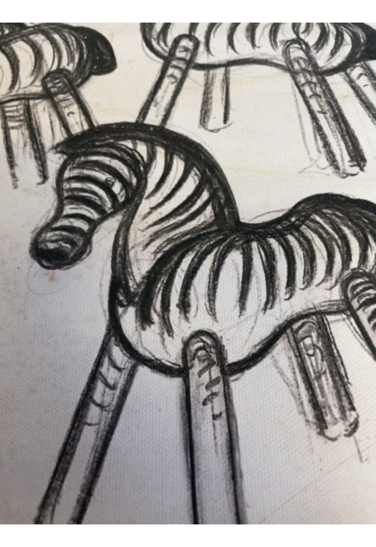 Kaj Bojesen ophæng med zebraer