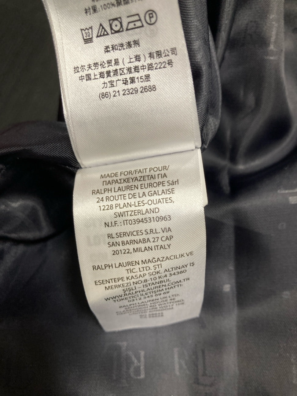 Ralph Lauren overgangs jakke halvlang