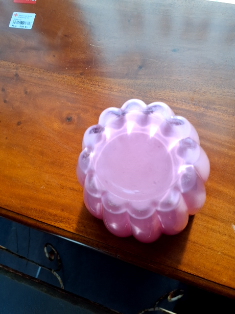 Lyserød glas vase