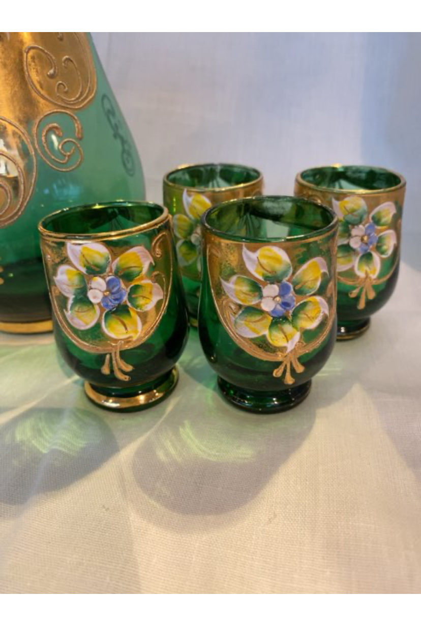 Mourano karaffel og 4 glas