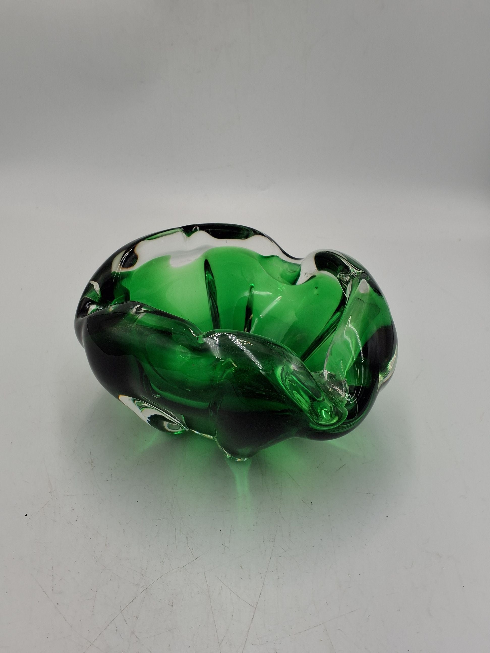Grøn glas skål