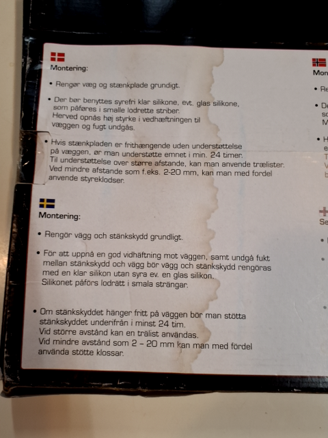 Stænkplade