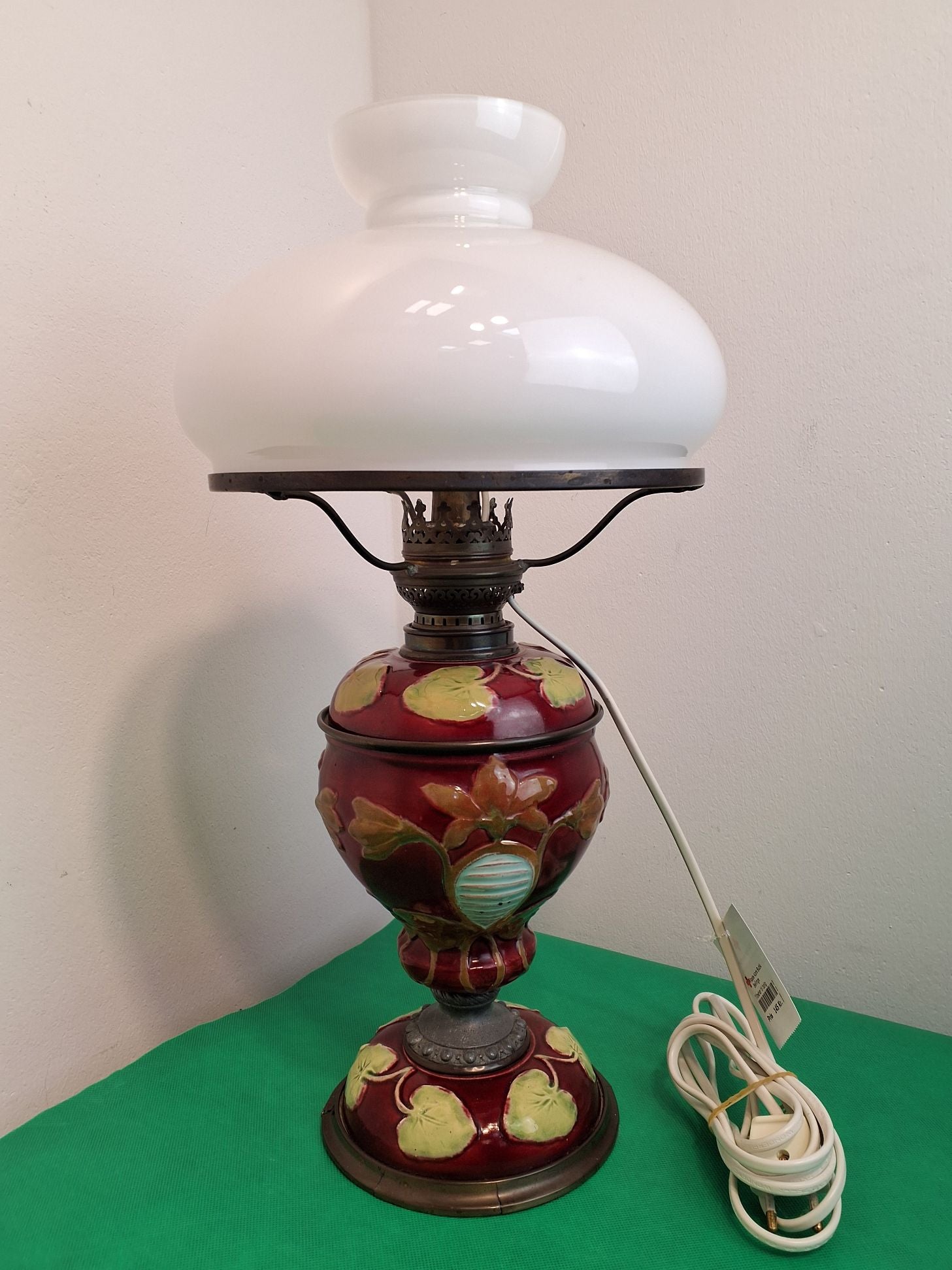 Vintage lampe grønne blade