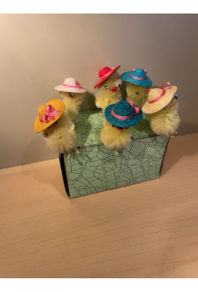 Retro påskekyllinger 6 stk.