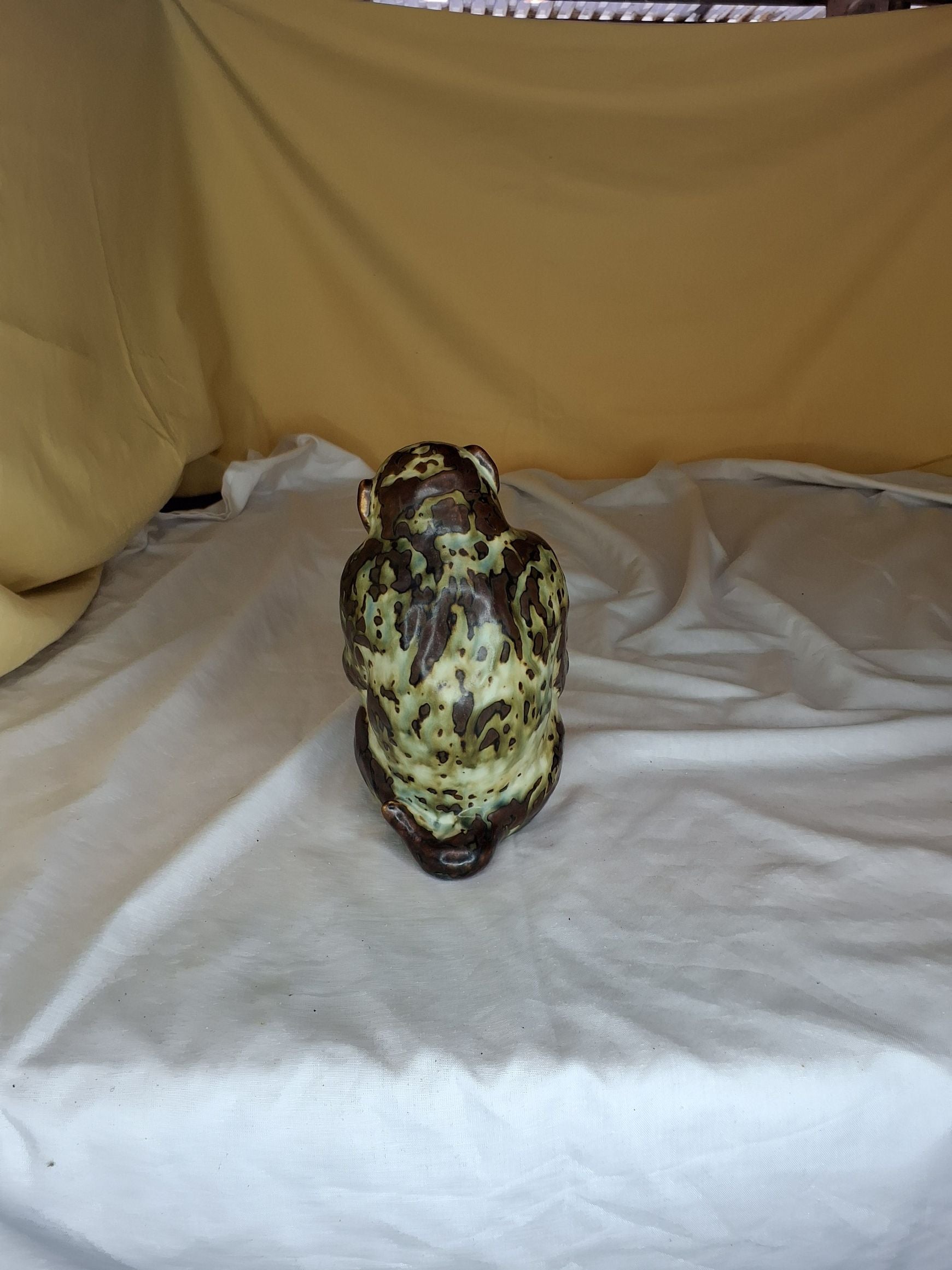 Royal Copenhagen stenstøjsfigur af abe med unge