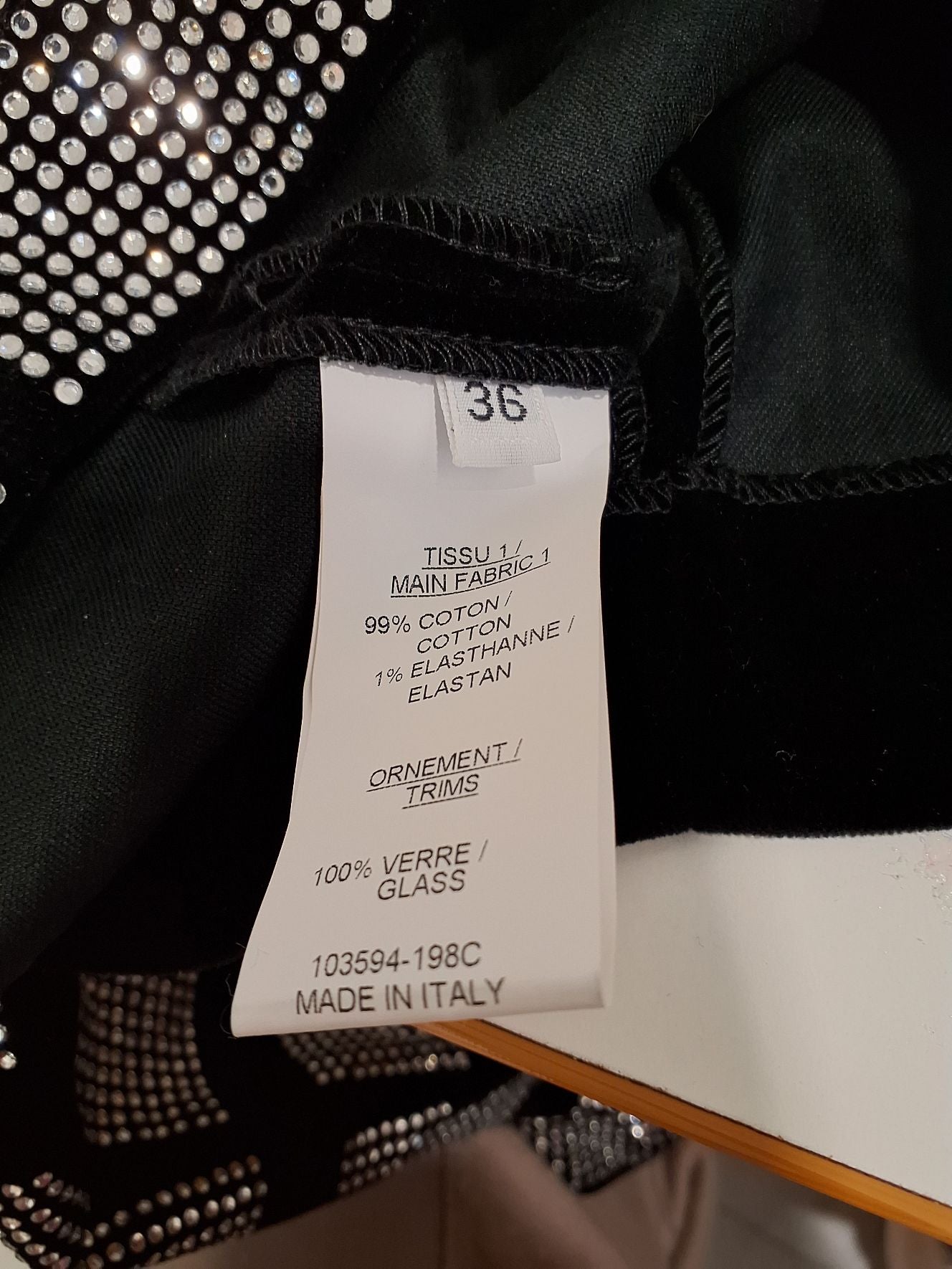 Balmain Kjole med glas sten