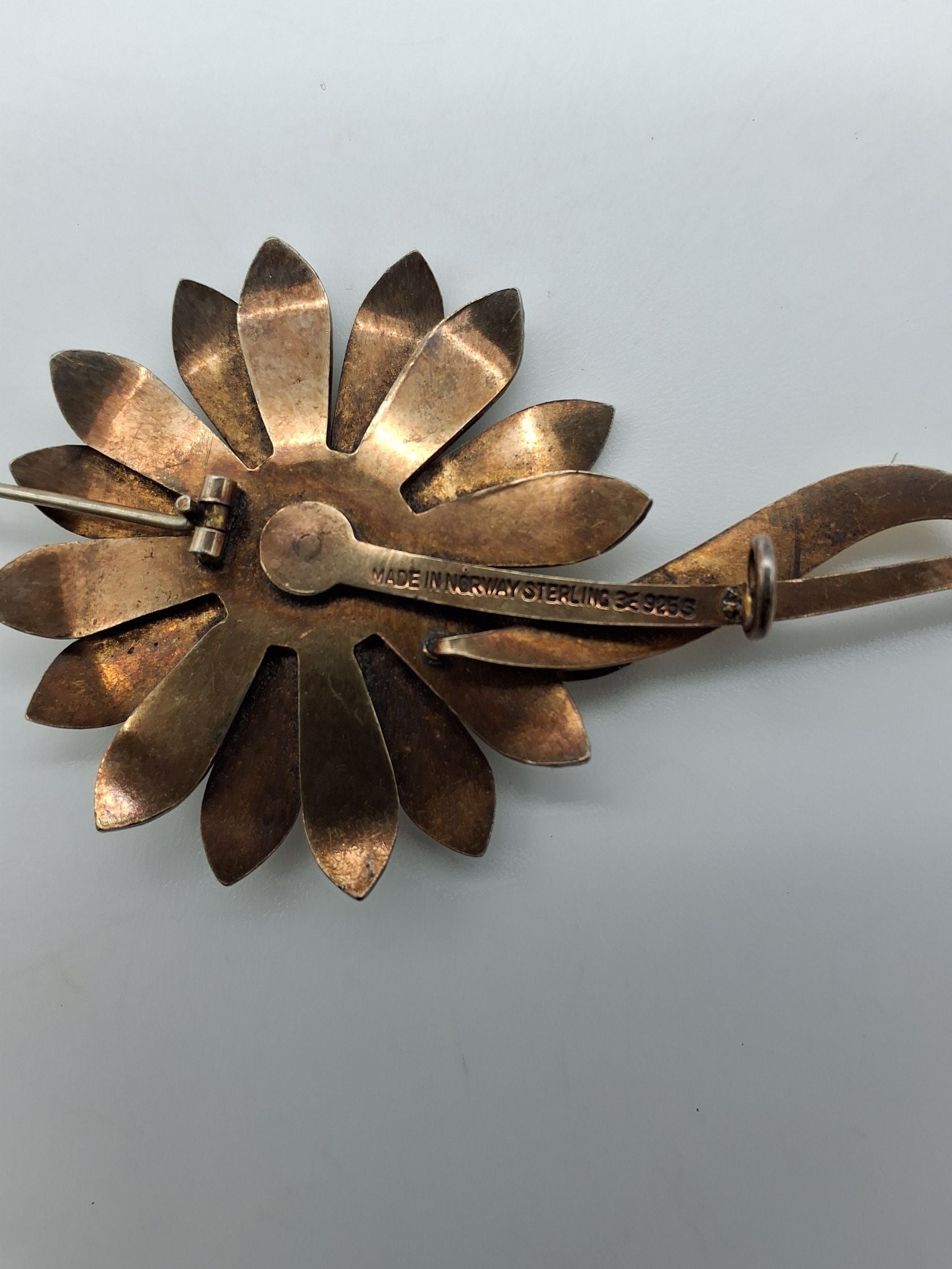 Aksel Holmsen vintage sølv broche