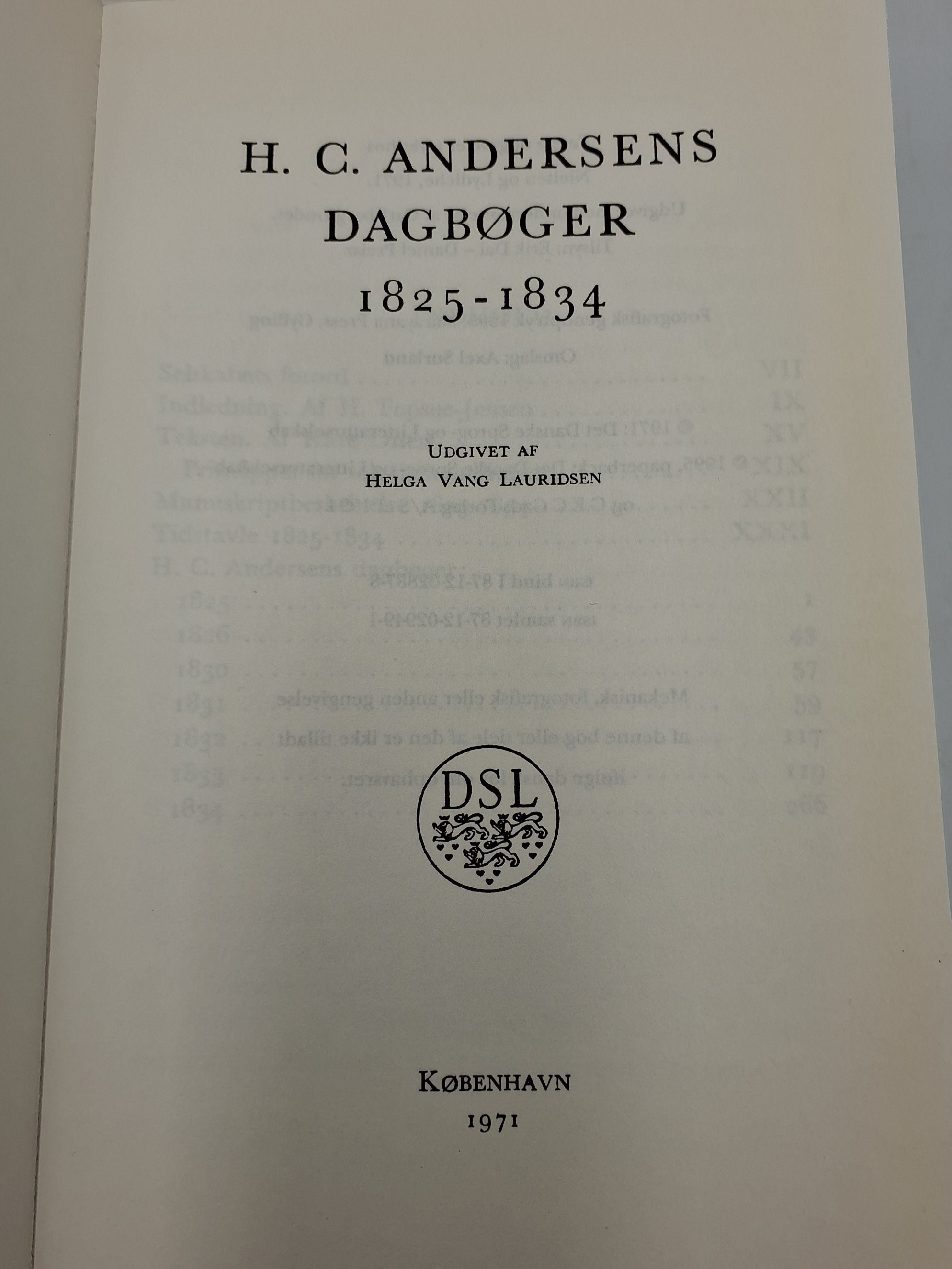 H.C.Andersen Dagbøger
