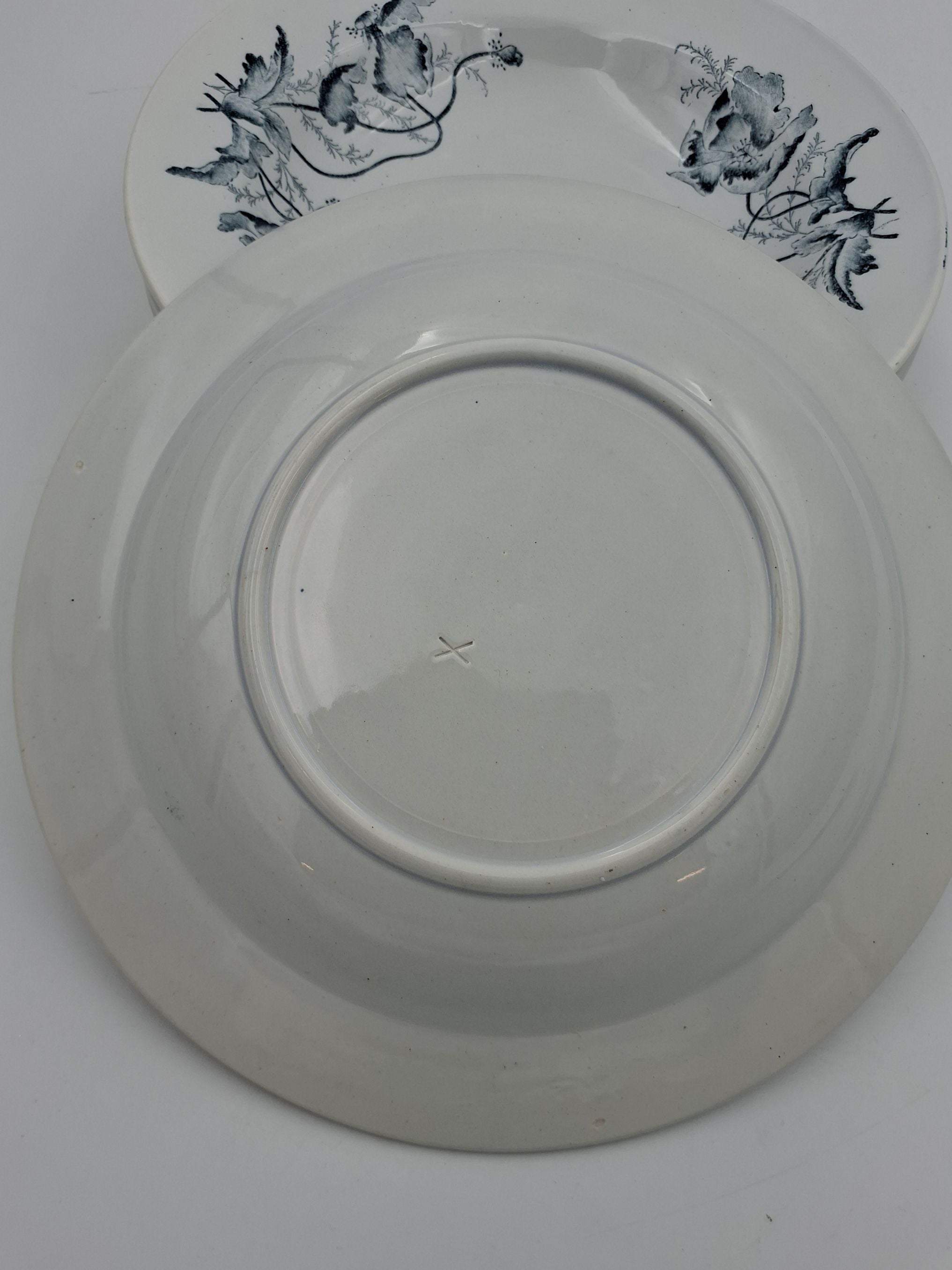 Vintage fajance dybe tallerkner