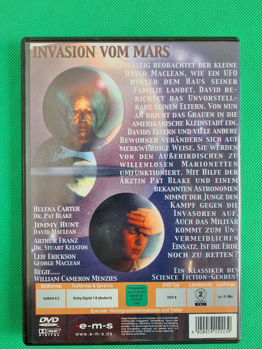 Dvd: Invasion vom Mars (tysk)