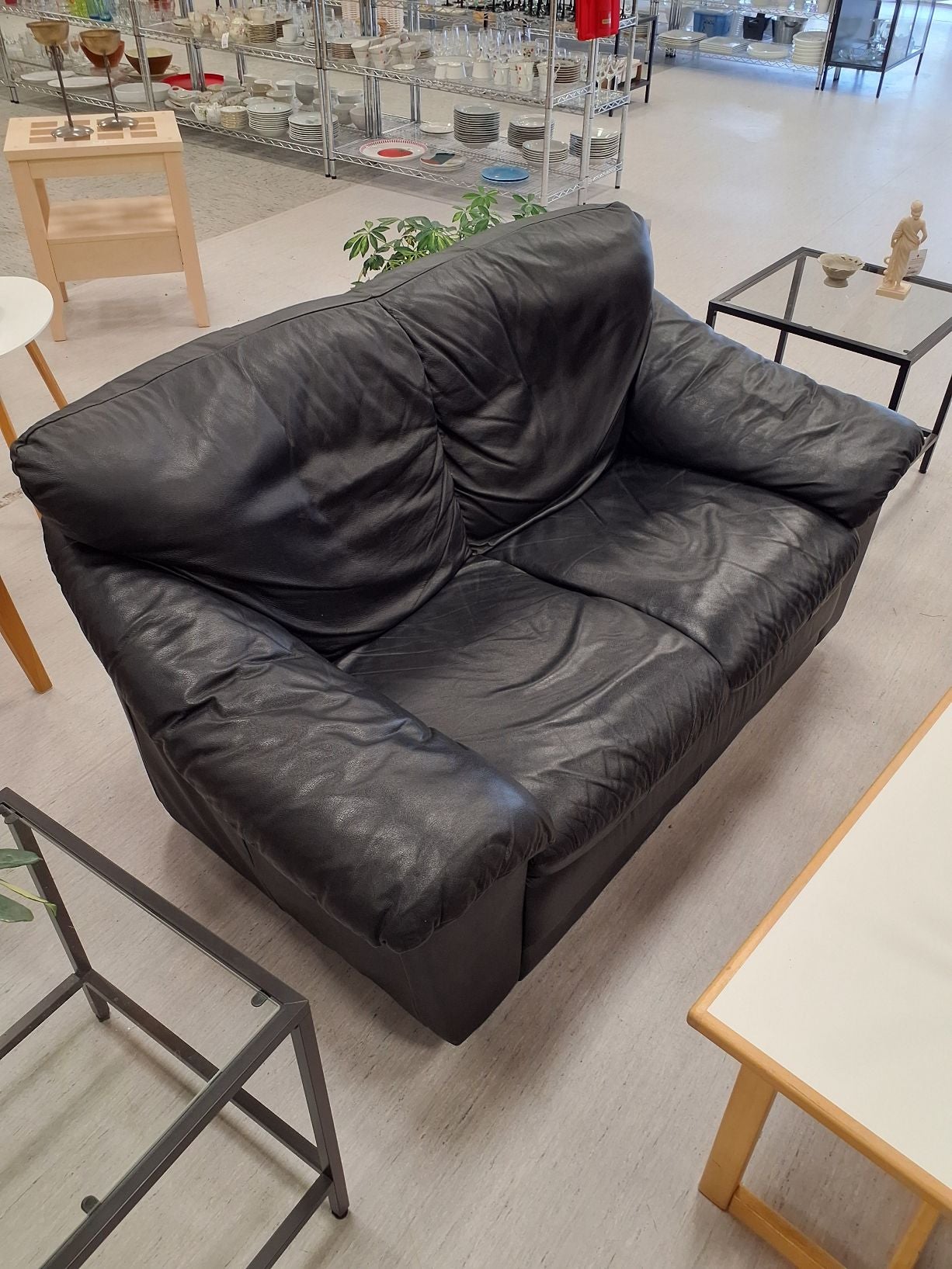 Sort sofa 2-pers