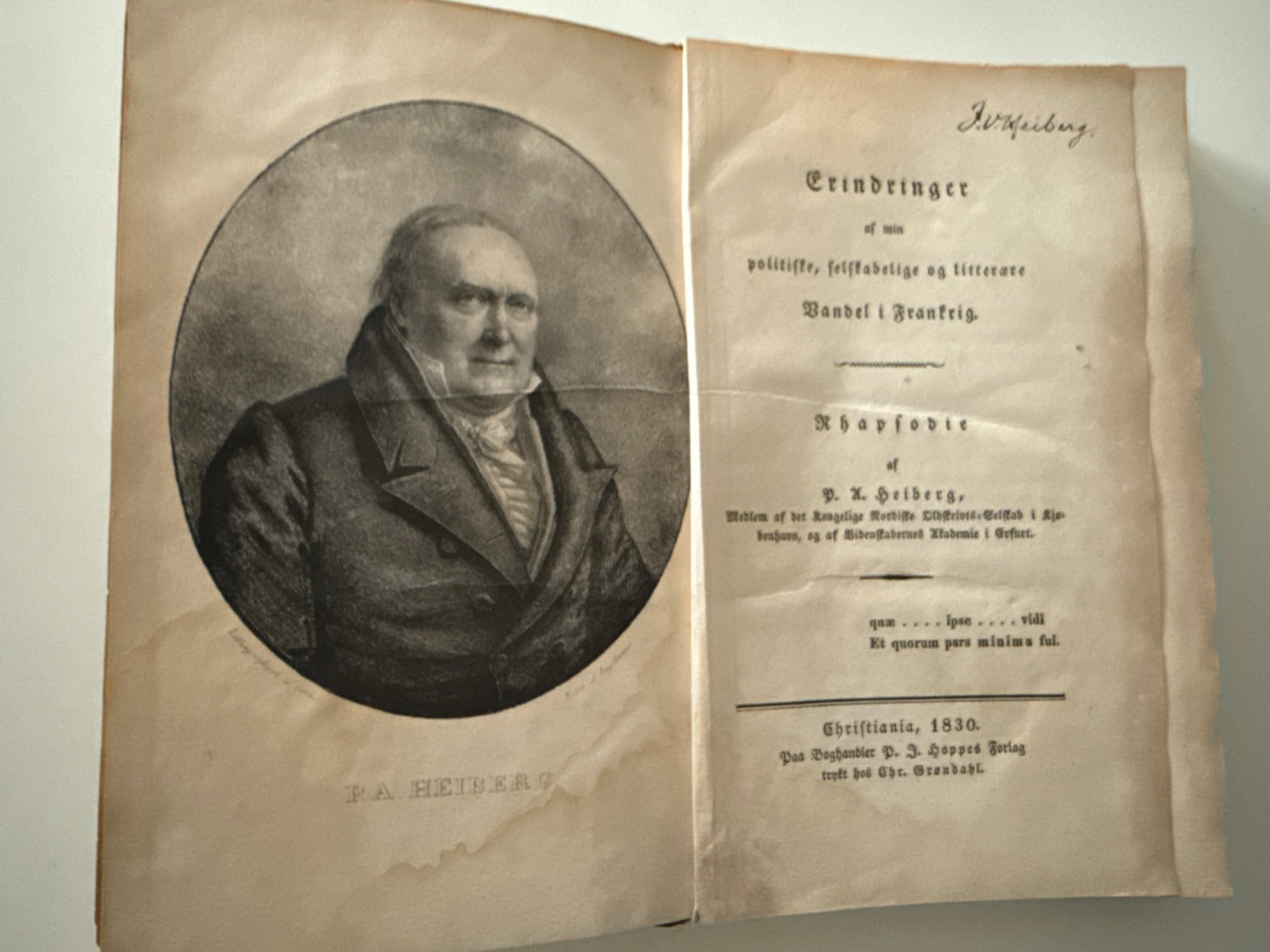 P.A. Heiberg: Erindringer 1830