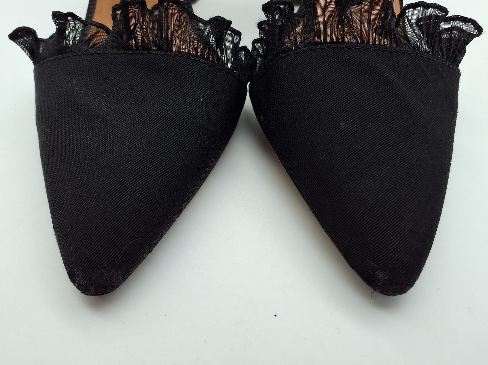 Ganni Ruffle D'Orsay Pumps