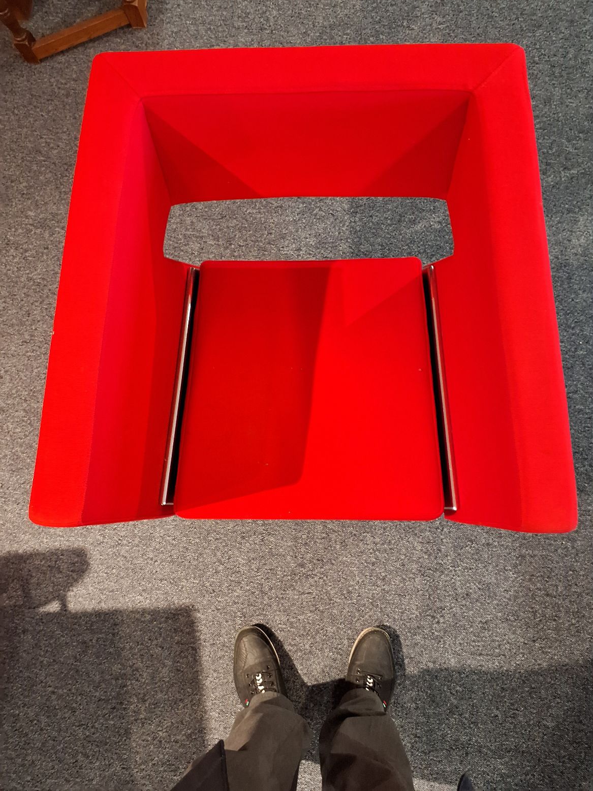 Rød lounge stol