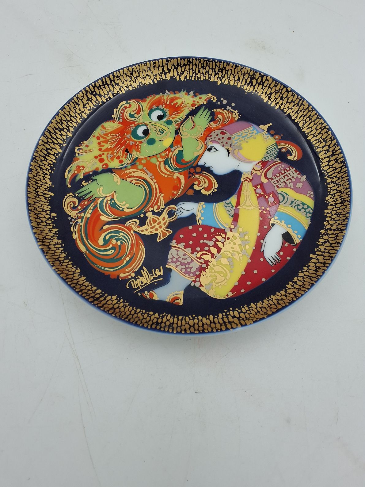 Porcelænsplatte Aladdin og den vidunderlige lampe, Bjørn Wiinblad