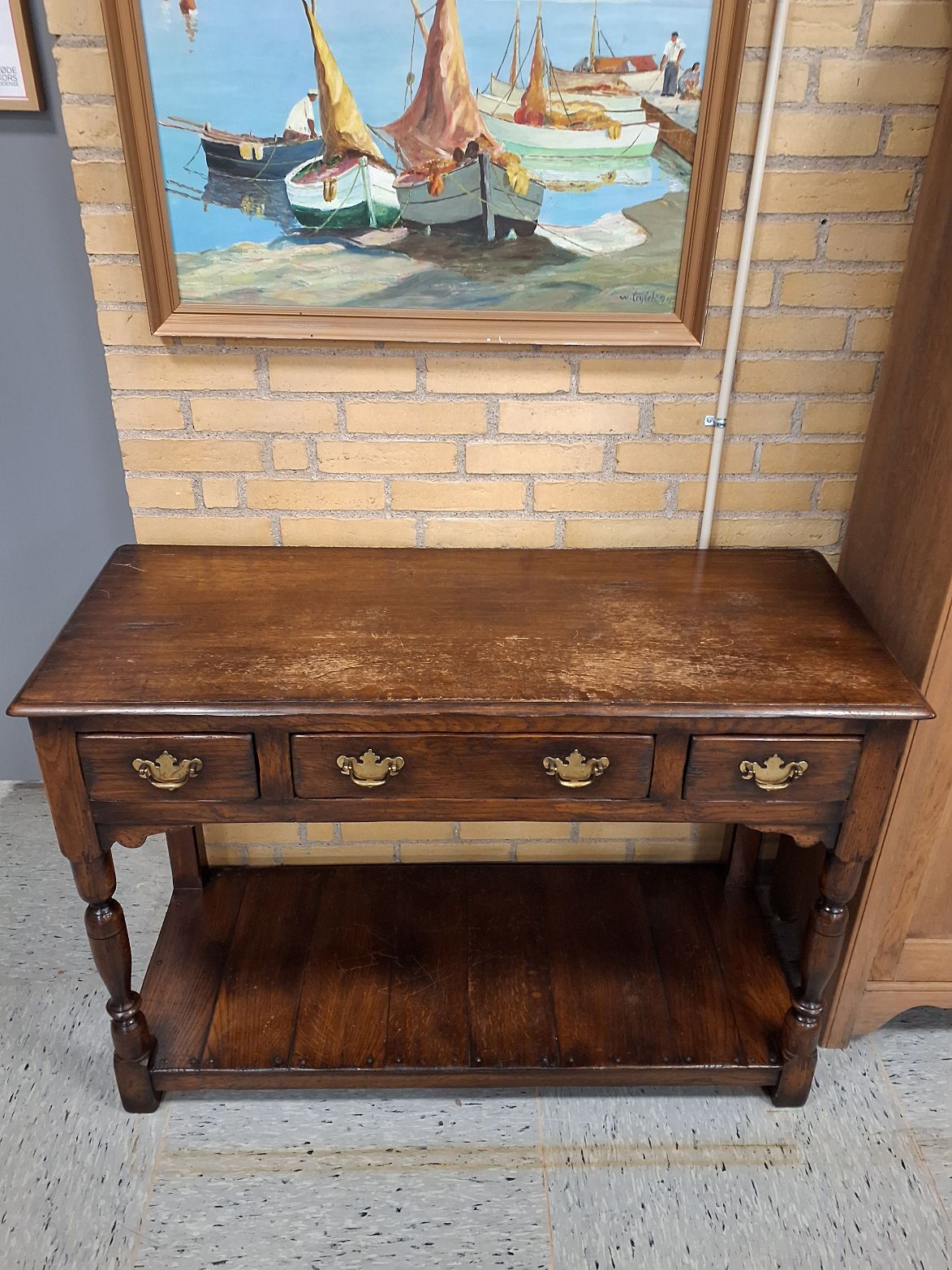 Vintage skrivebord massiv