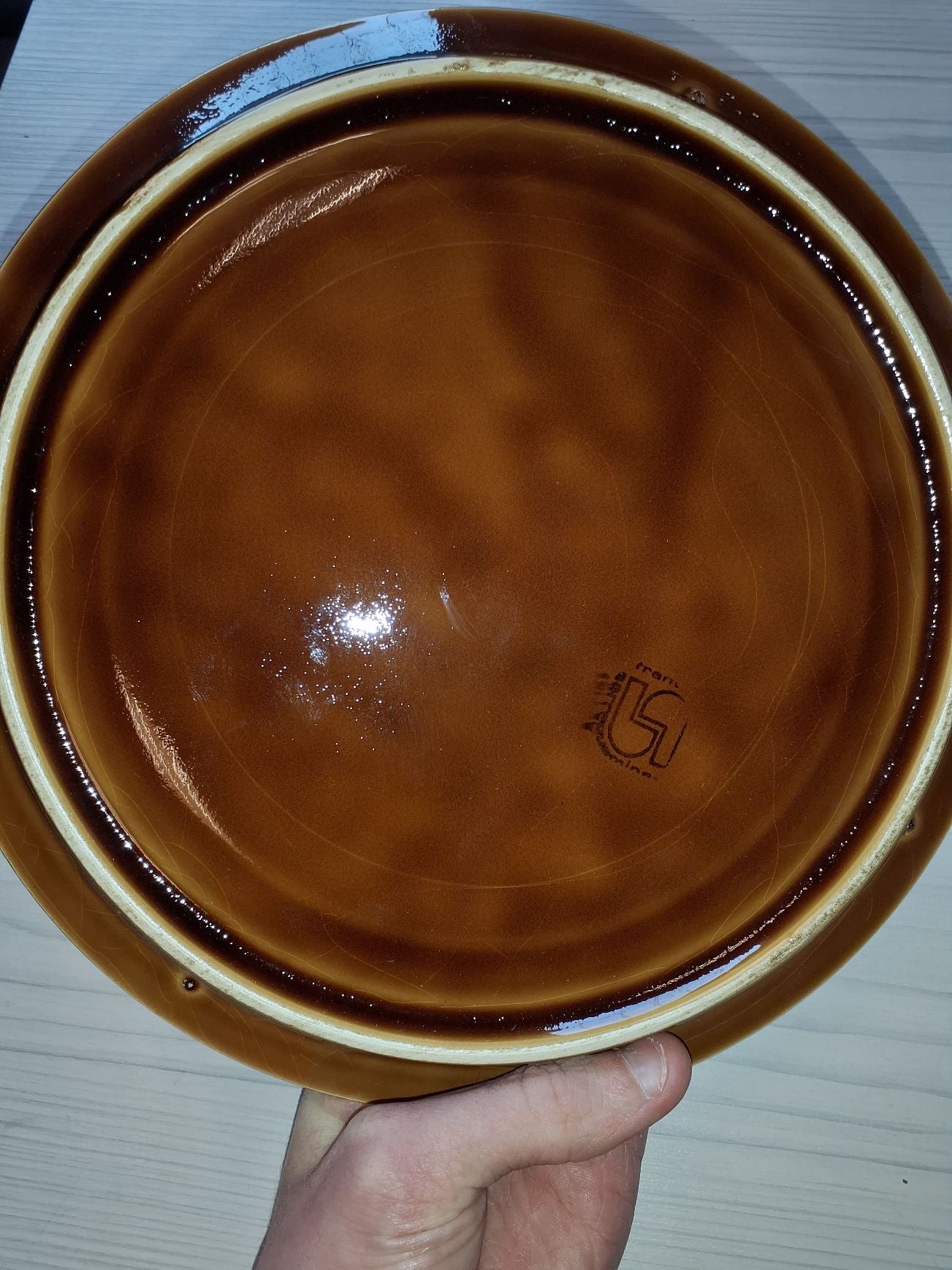 Vintage fonduetallerken Frankrig