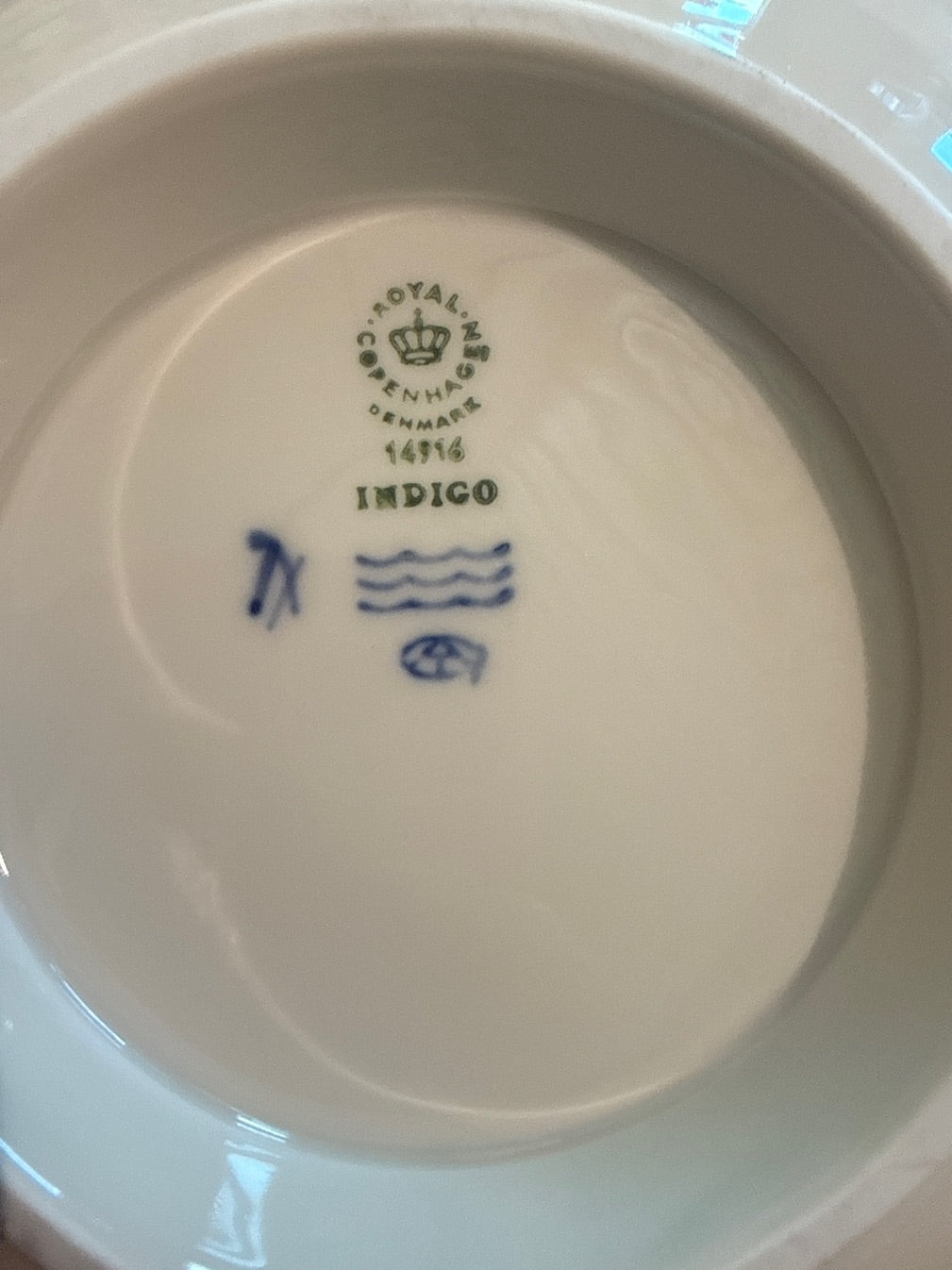 Sovseskål m. Blå stribe "Royal Copenhagen"