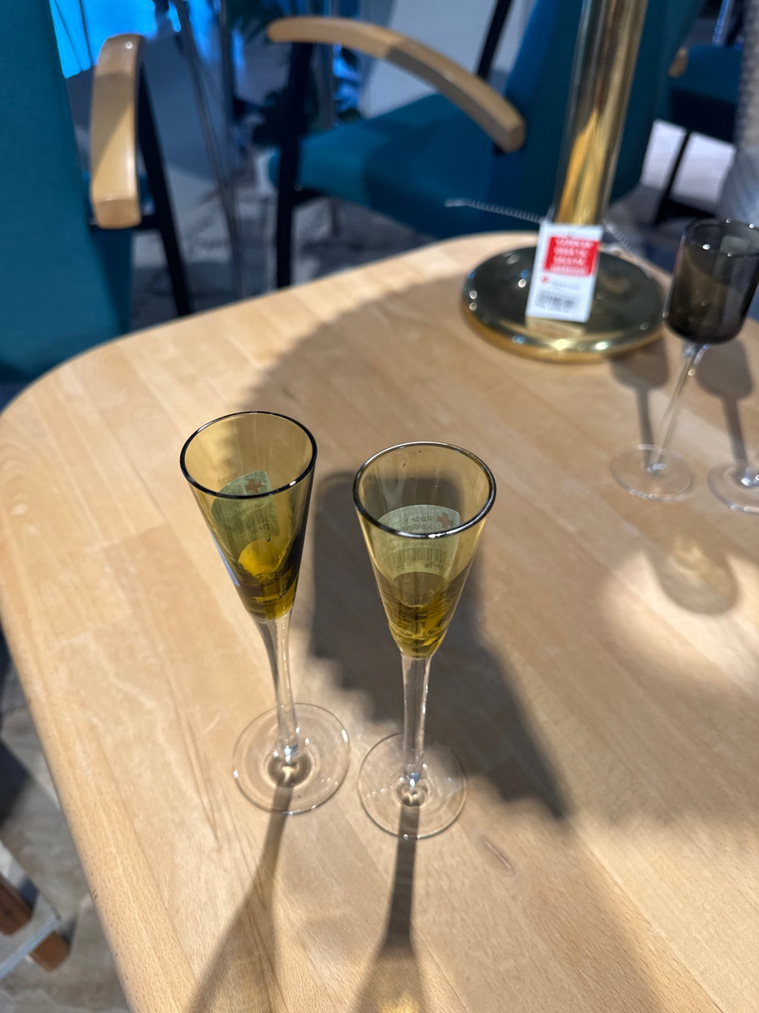 Snapseglas røget gul"Lyngaard"