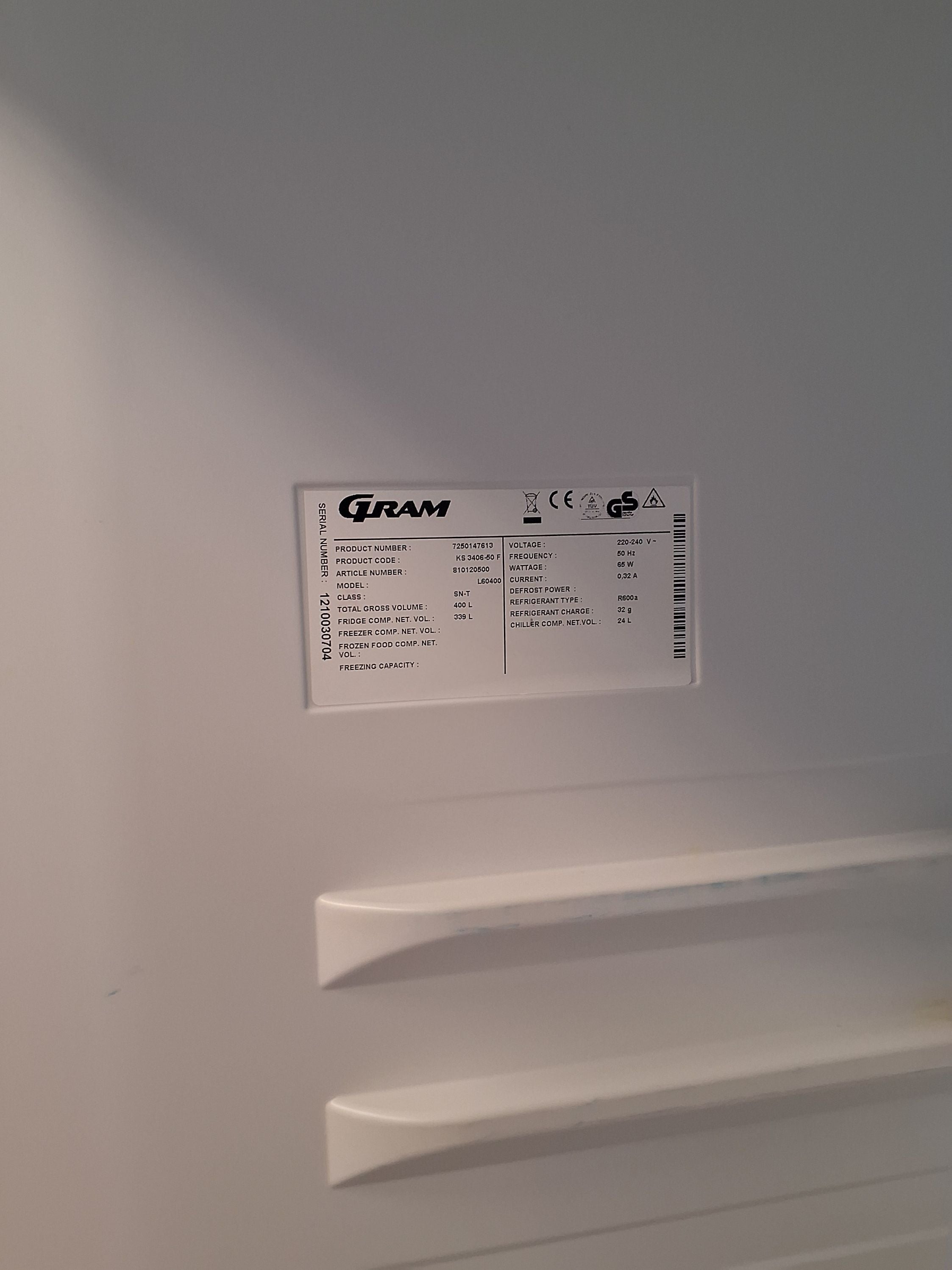 Køleskab GRAM 9601