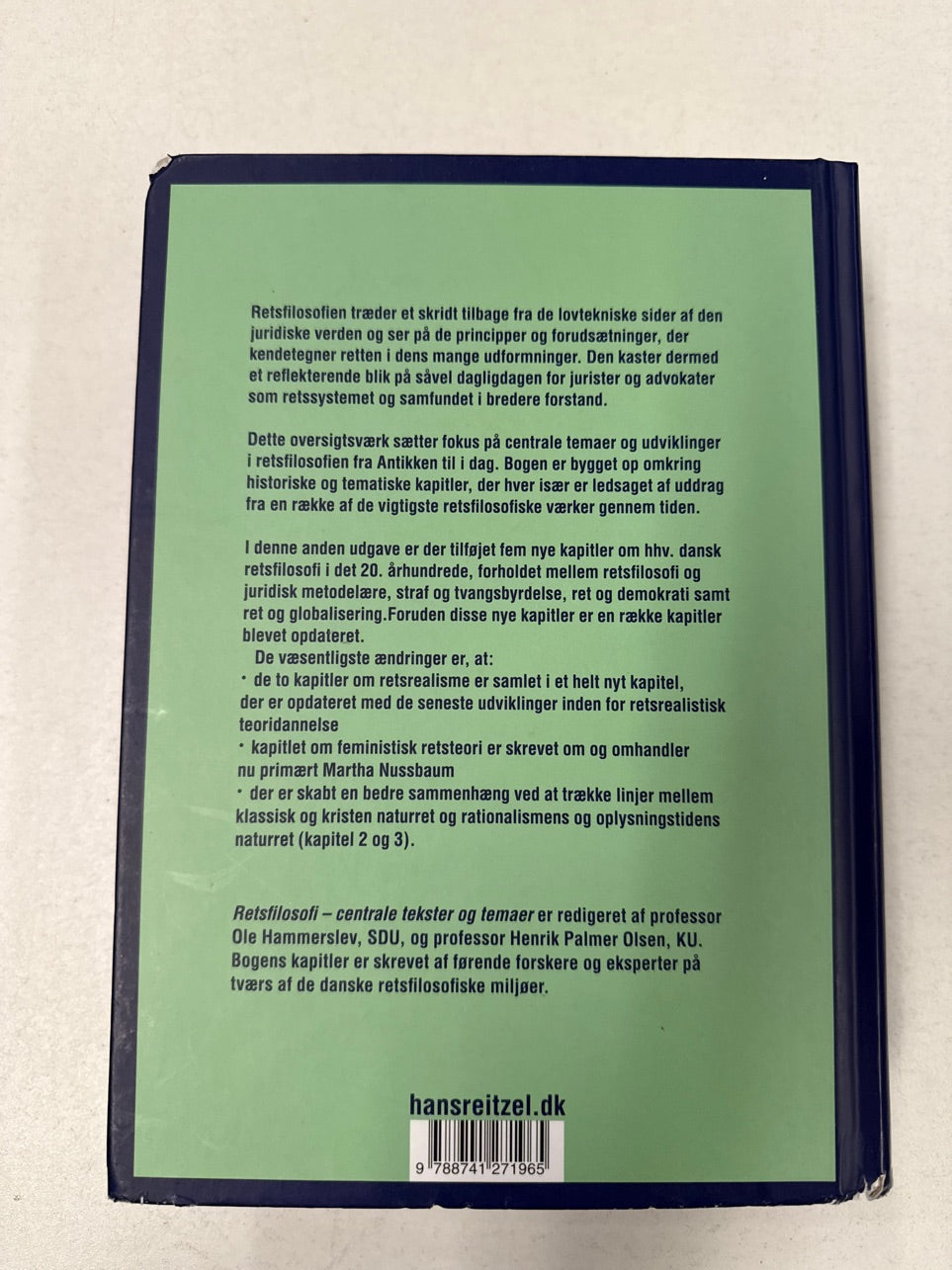Retsfilosofi. Centrale tekster og temaer