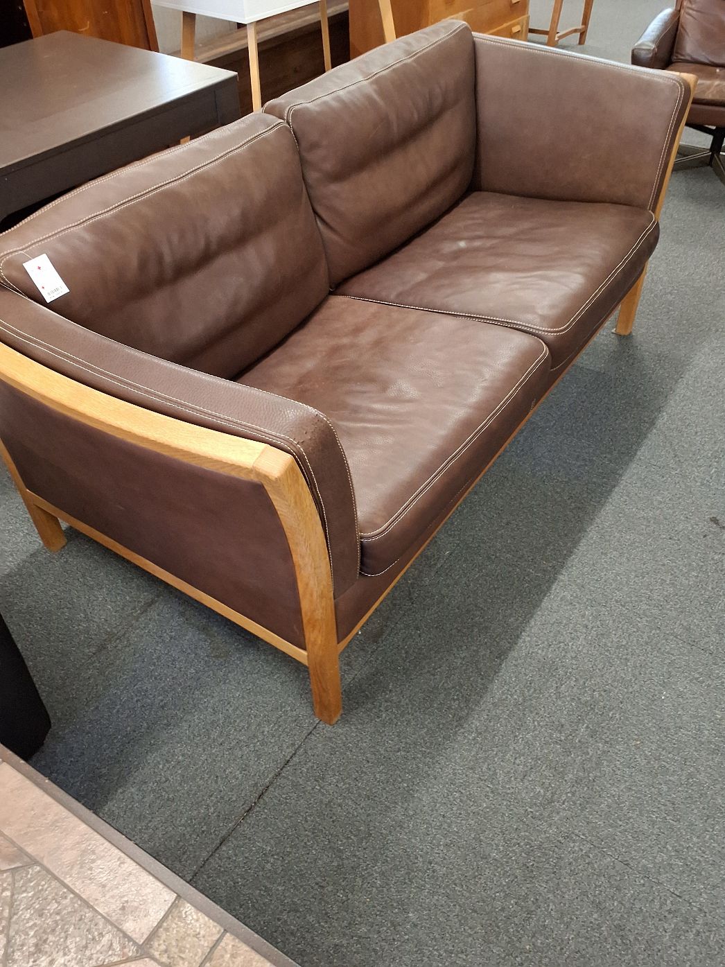 2 persons lædersofa