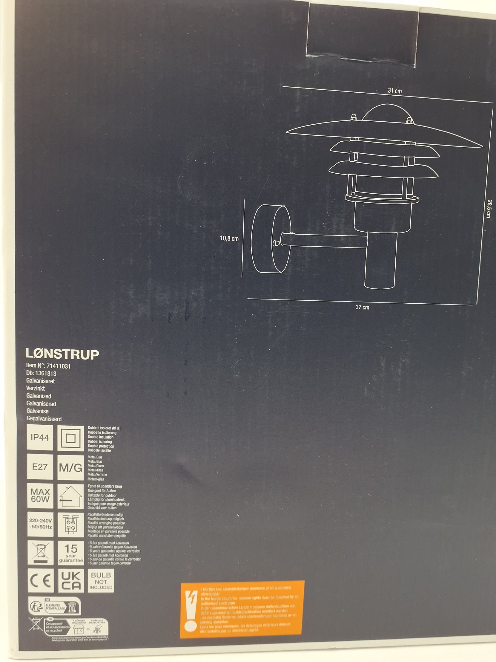 Nordlux "Lønstrup" udendørslampe
