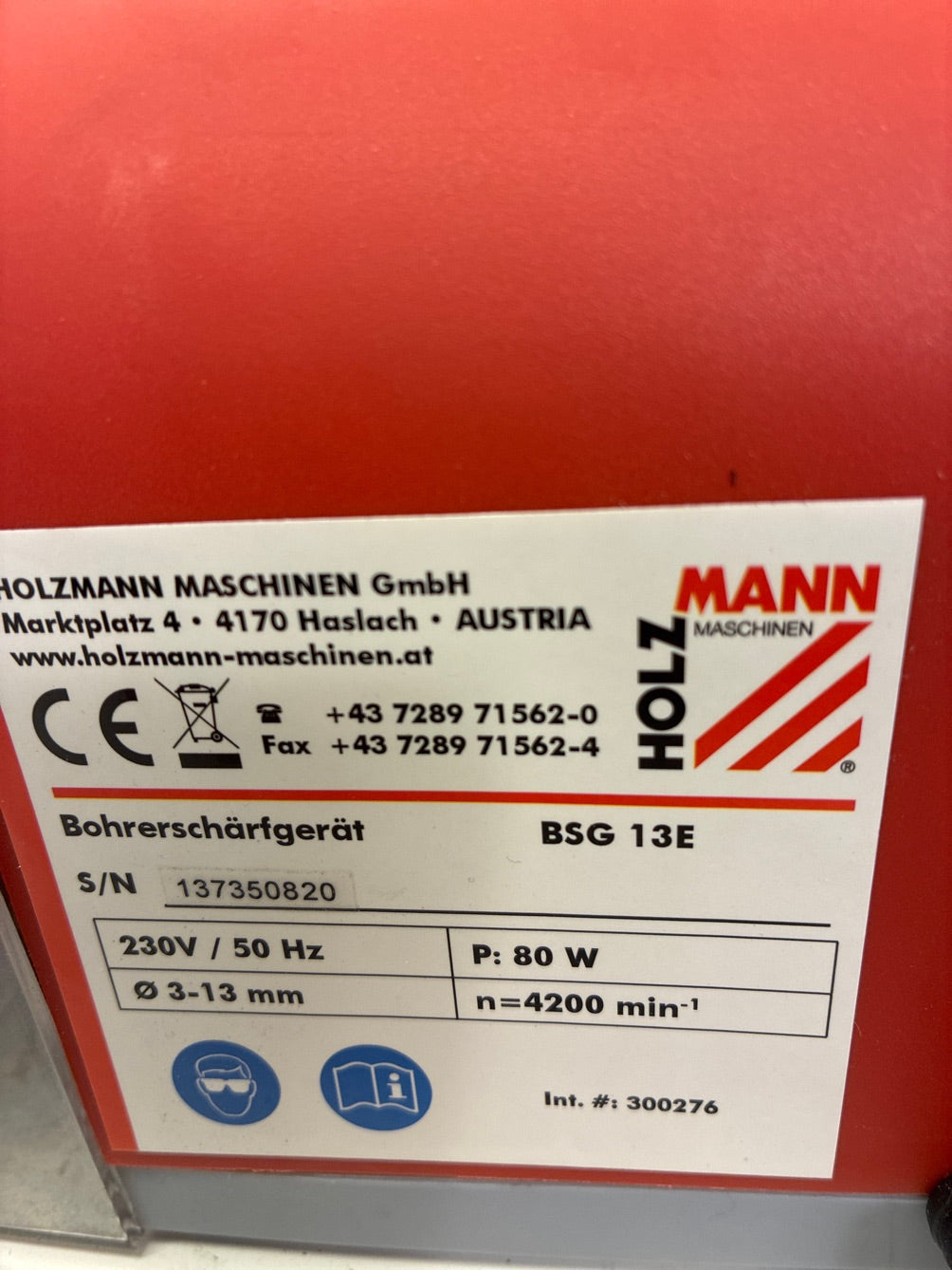 Holz-Mann slibebormaskine BSG 13E