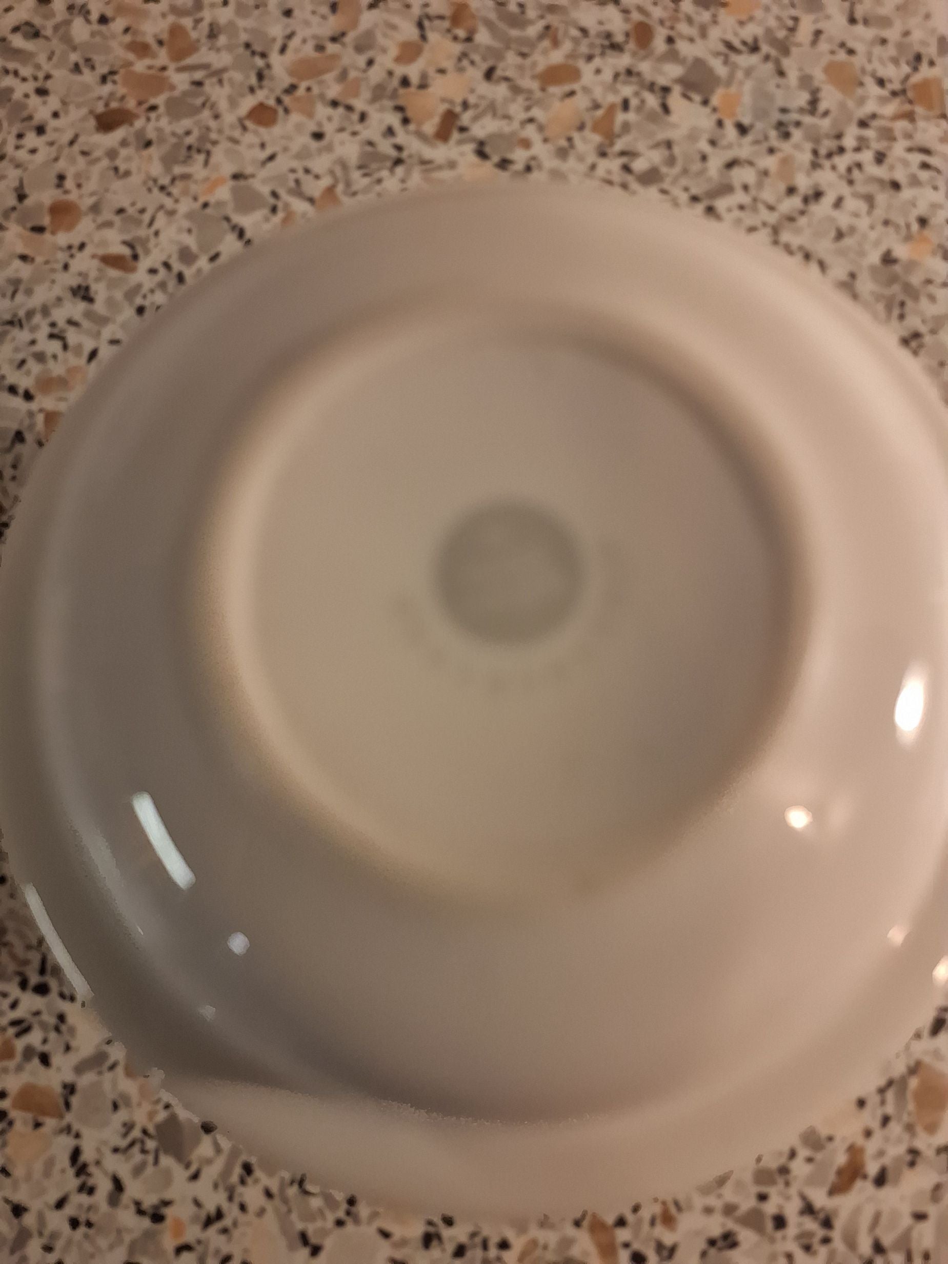 Hvid kop - lyseblå indeni