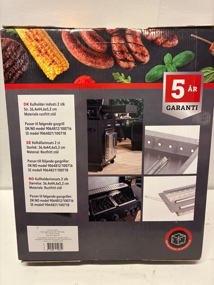 Kulholder 2 stk til gasgrill