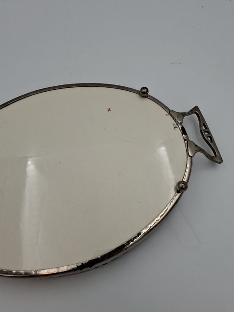 Jugendstil fad med tin rand