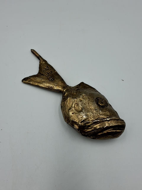 Sjældne udbudt Kunst. Messing fisk fra Trip Trap