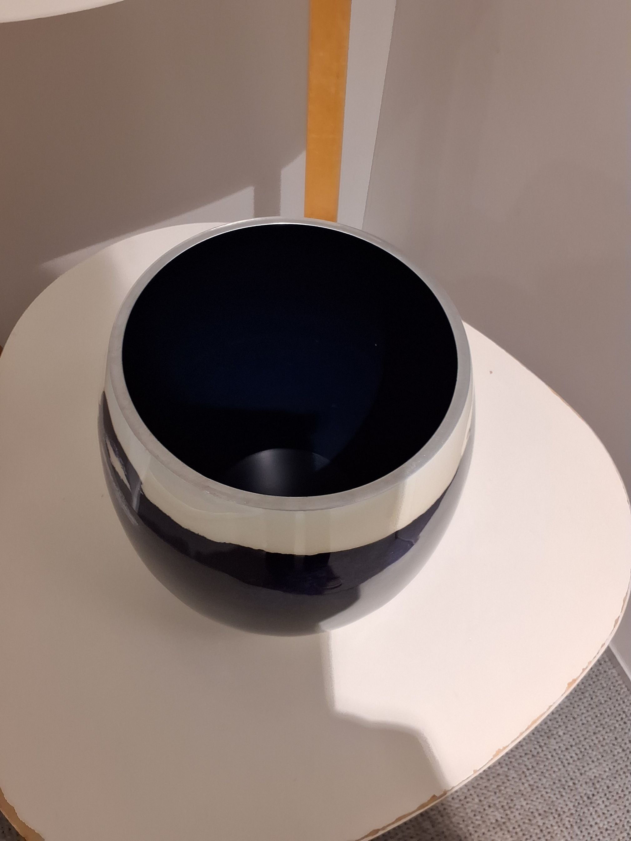 Stelton vase med mønster i sort og beige