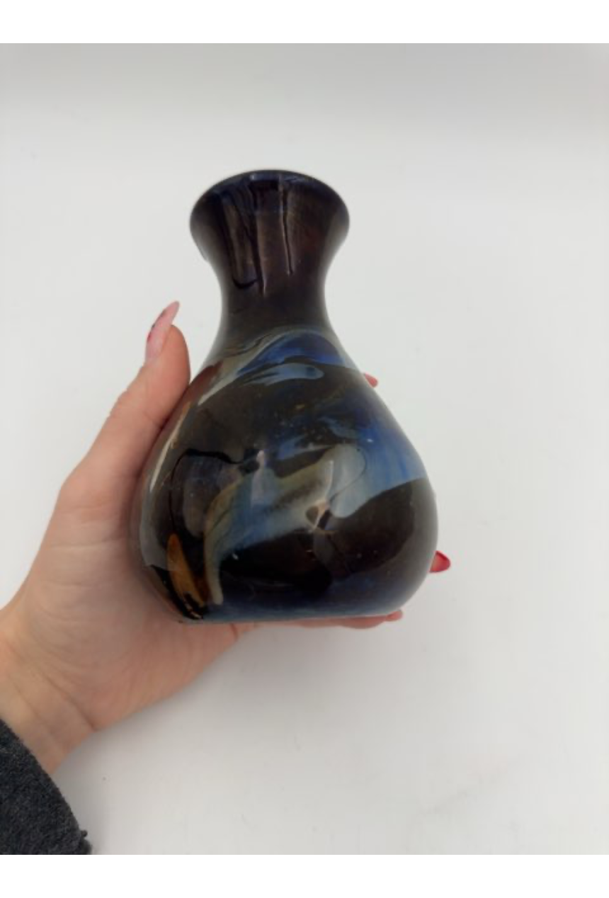 Ejner Dissing miniature vase i blå nuancer