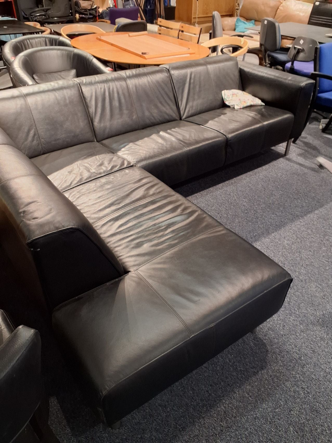 Hjørnesofa i kunstlæder
